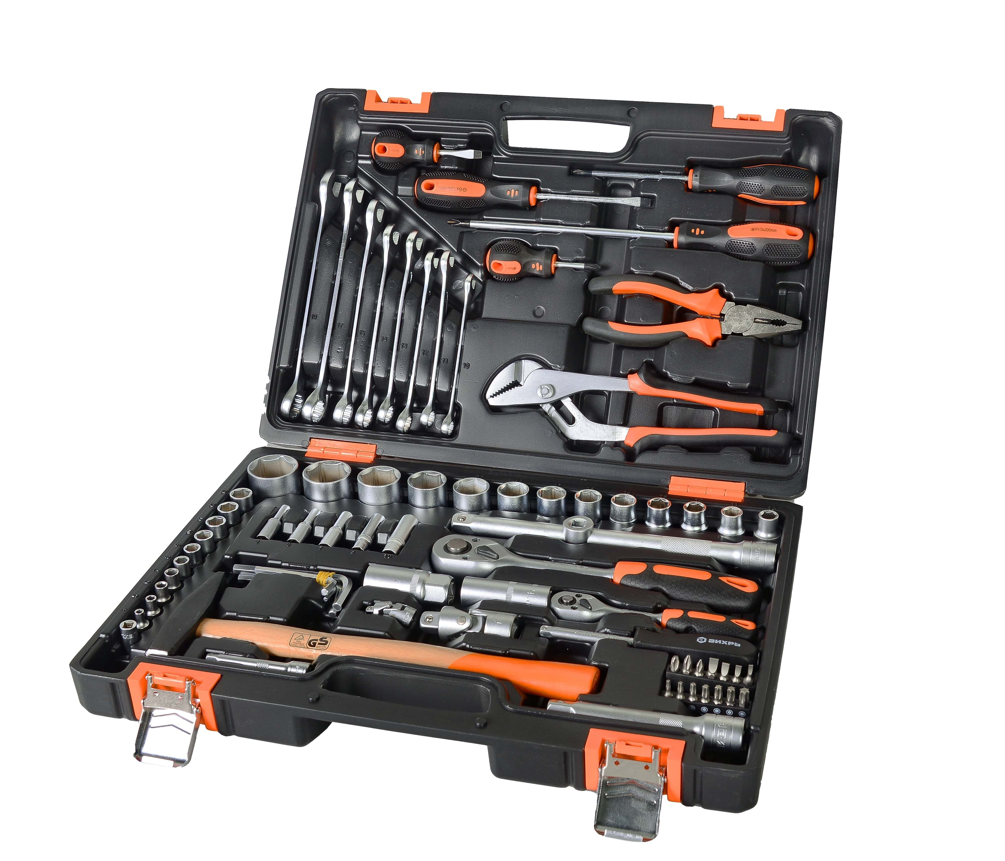 Изображение товара Набор инструментов Вихрь 73/6/7/4, 76 предметов, высокое качество, кейс