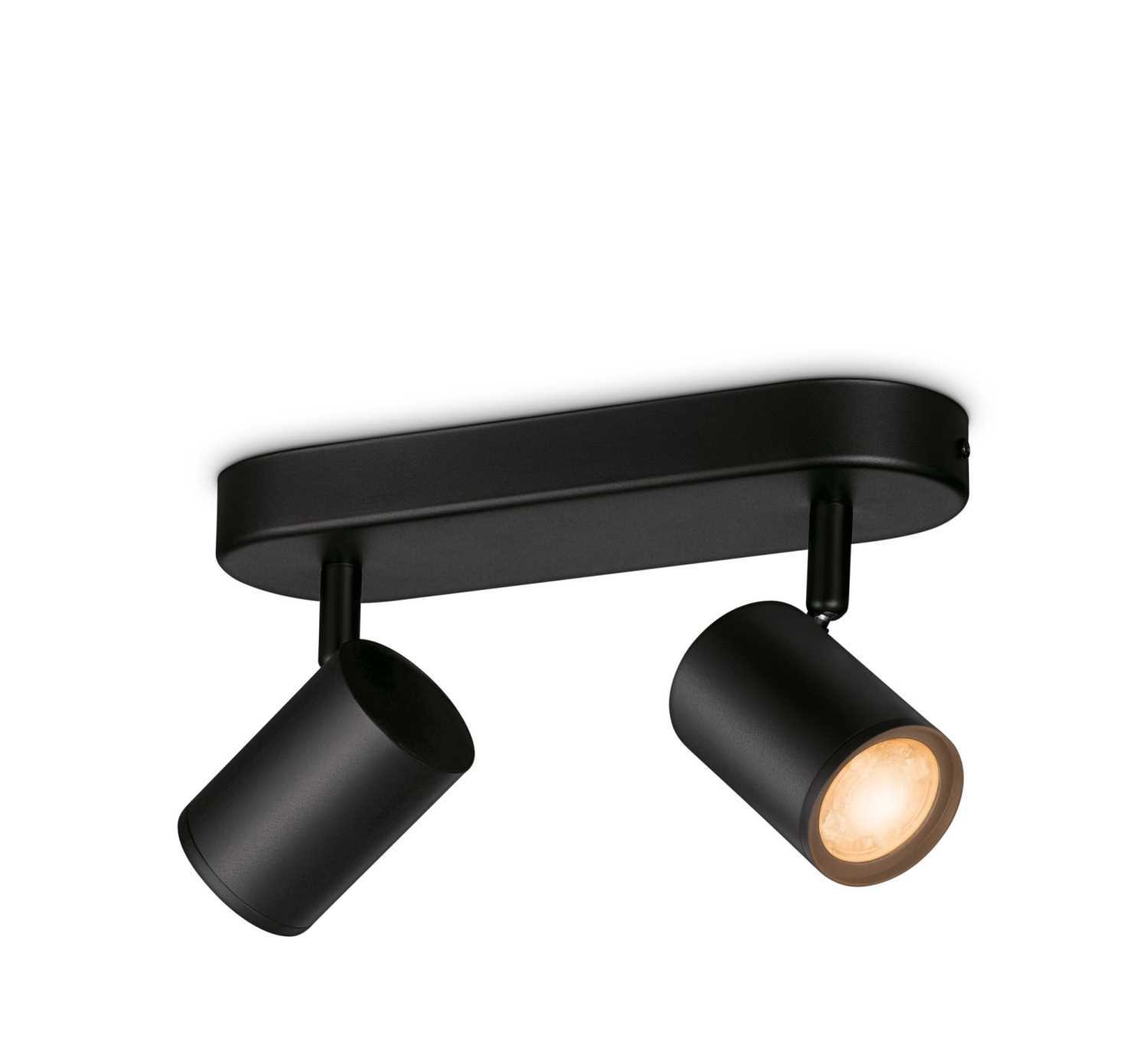 Изображение товара Настенный светильник светодиодный WIZ IMAGEO WiZ Spots 2x5W RGB 2200K-6500K черный