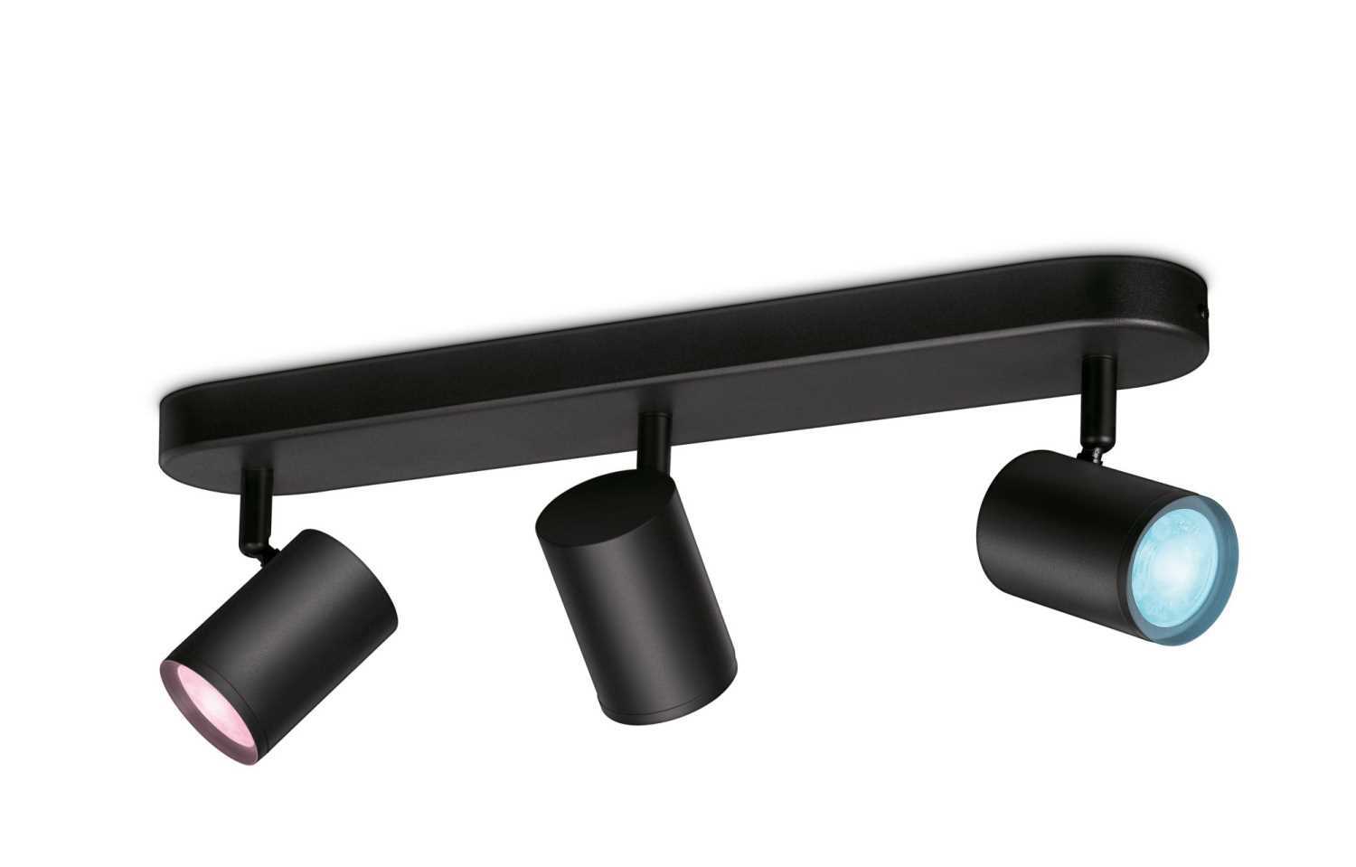 Изображение товара Настенный светильник светодиодный WIZ IMAGEO WiZ Spots 3x5W B 22-65K RGB 929002659201 цвет черный