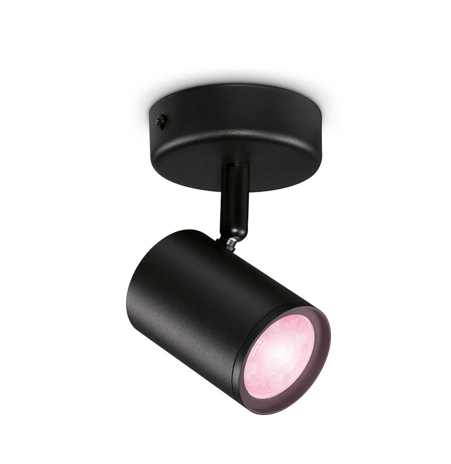 Изображение товара Настенный светильник светодиодный WIZ IMAGEO WiZ Spots 1x5W B 22-65K RGB 929002659001 цвет черный