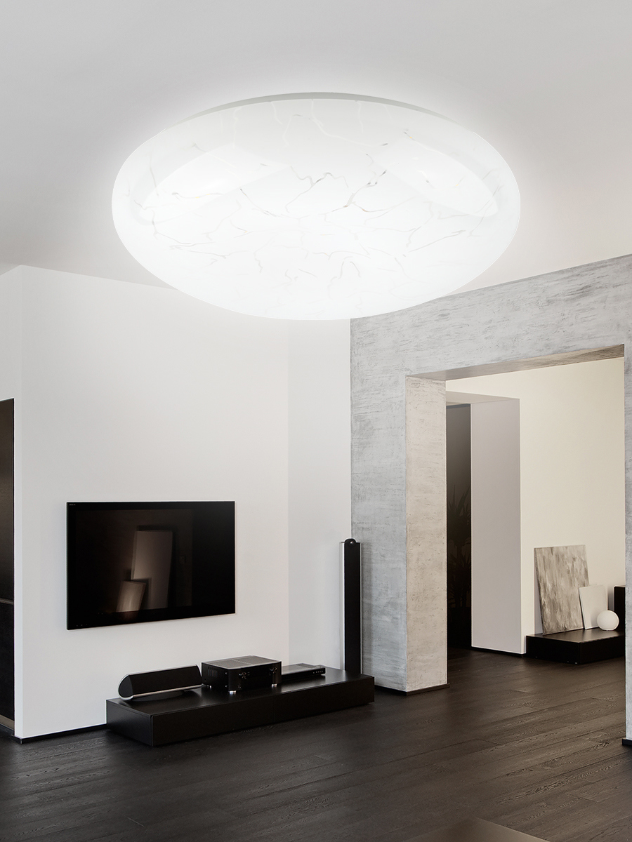 Изображение товара Светильник потолочный светодиодный ЭРА SPB-6 - 12 Marble 12 Вт диагональ 23 см