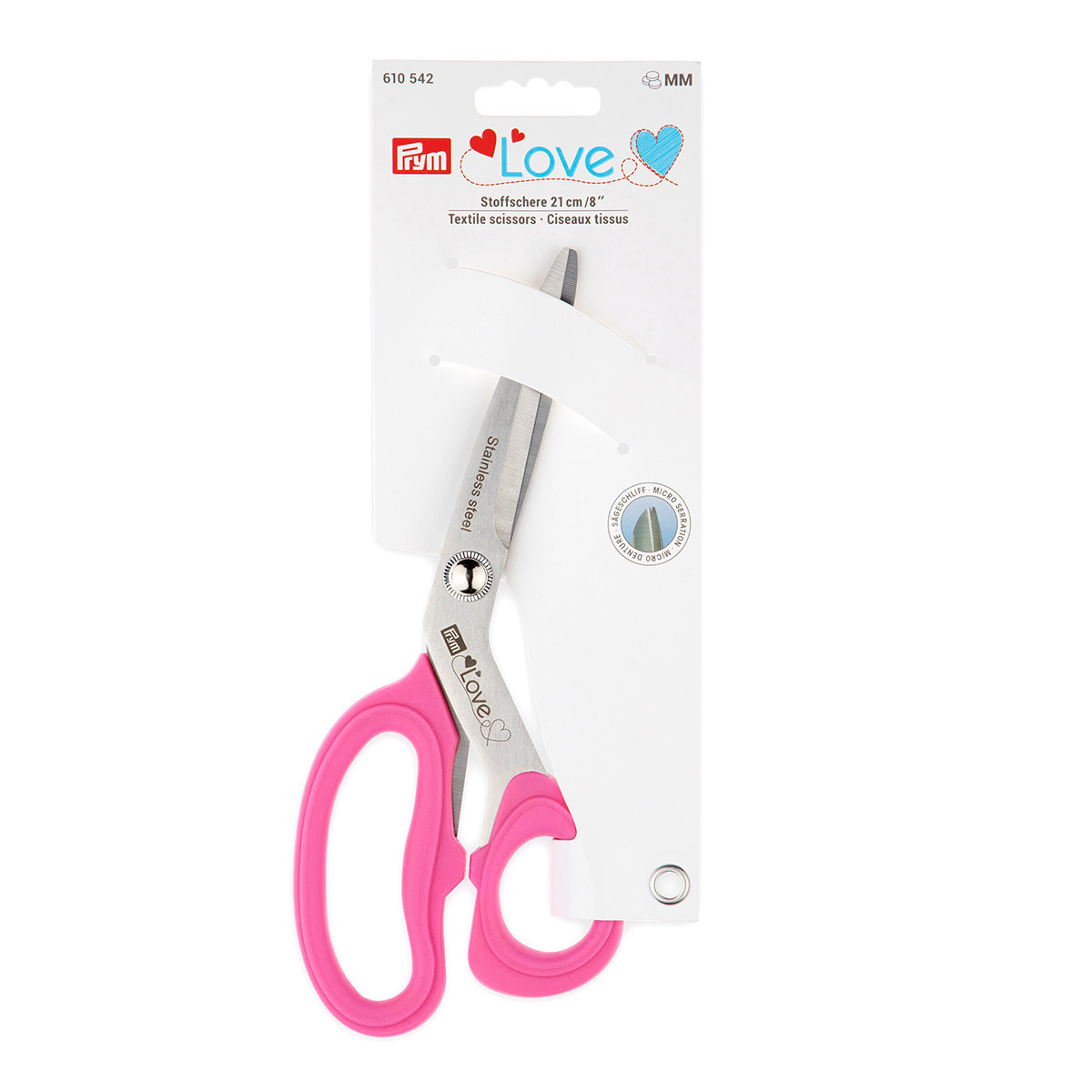 Изображение товара Ножницы для ткани Prym Love 610542 21 см розового цвета