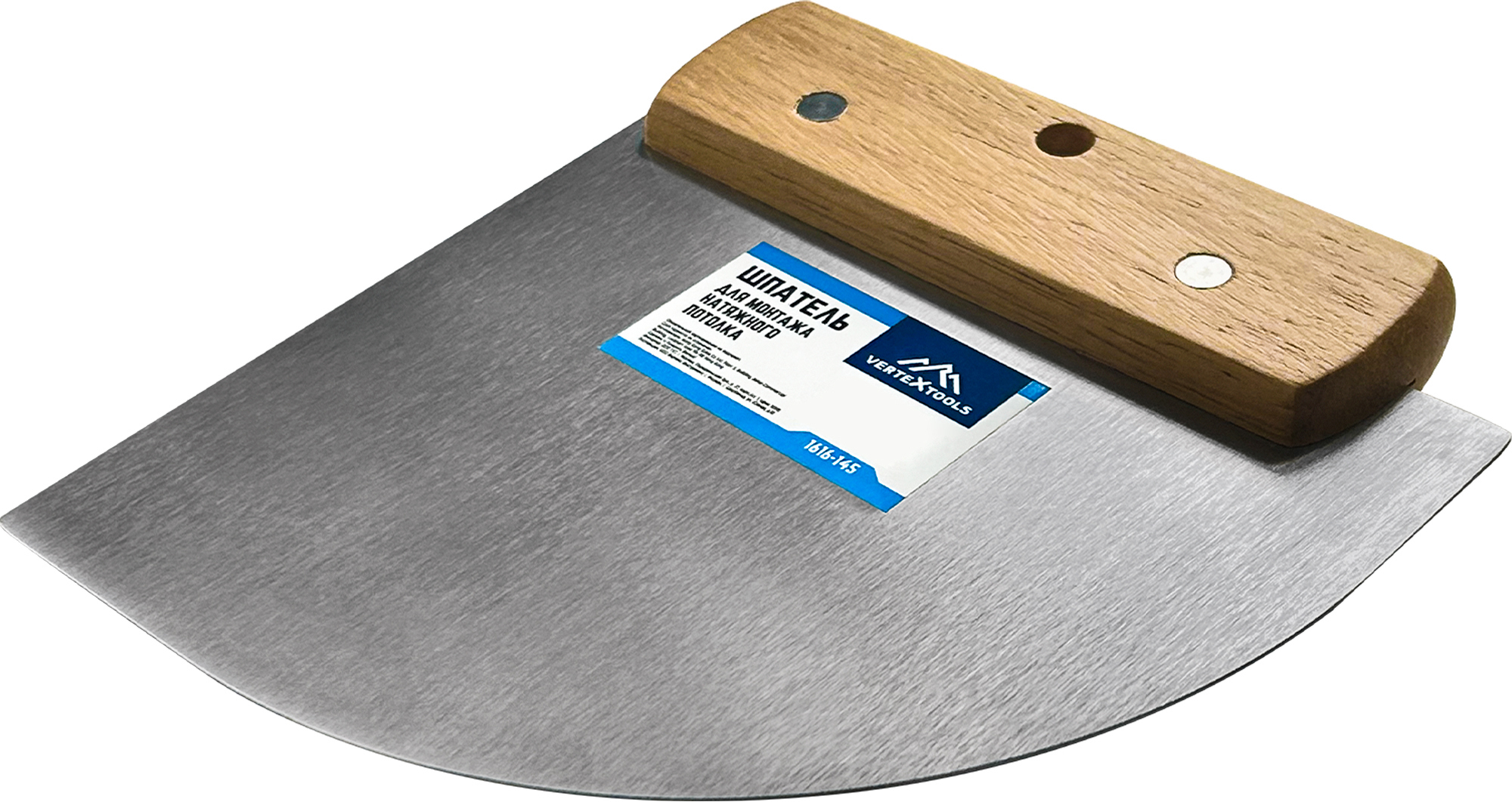 Изображение товара Шпатель монтажный Vertextools 145x134 мм сталь для натяжных потолков