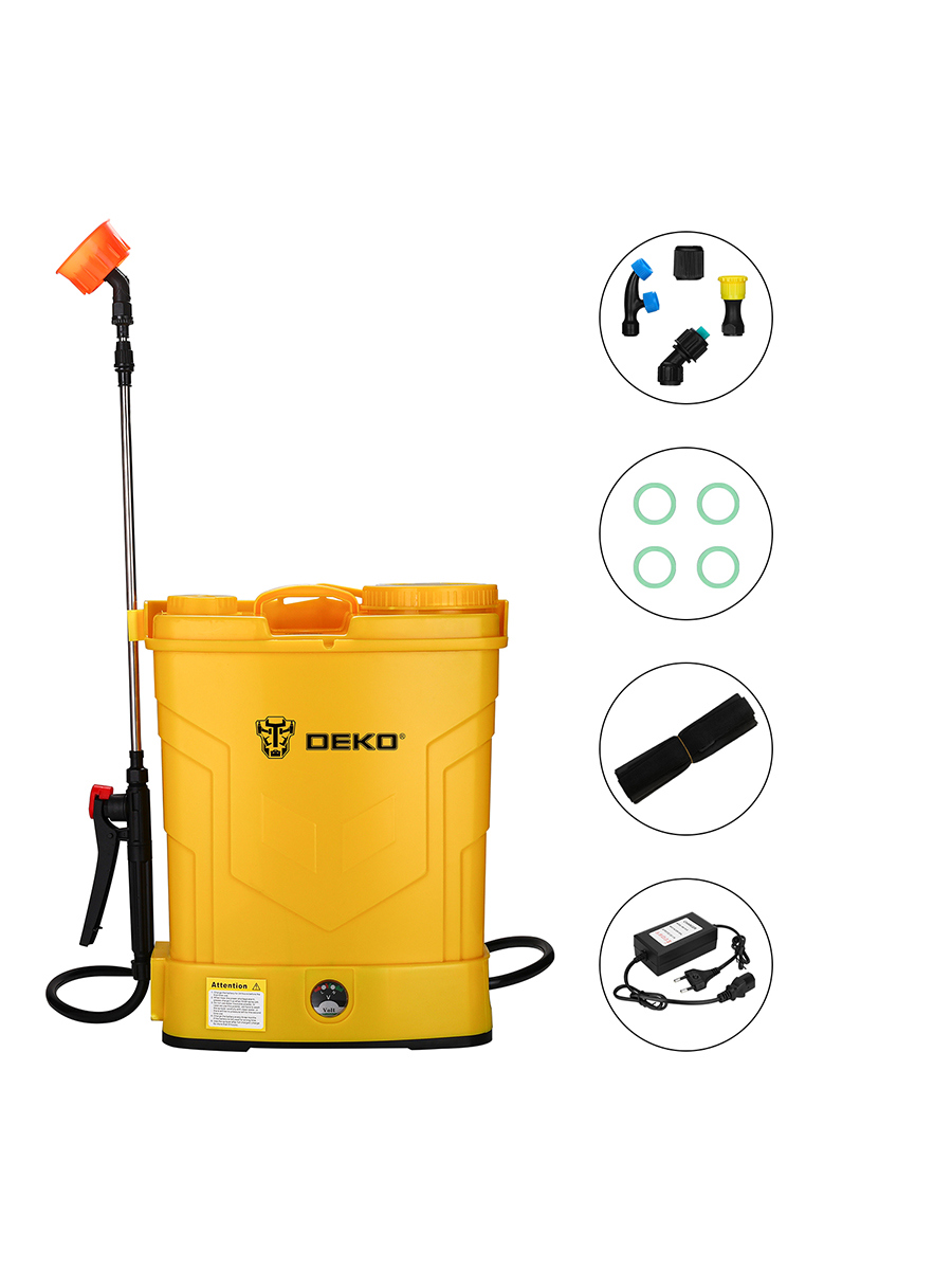 Изображение товара Опрыскиватель садовый аккумуляторный Deko DKSP12 14 л 35 Вт