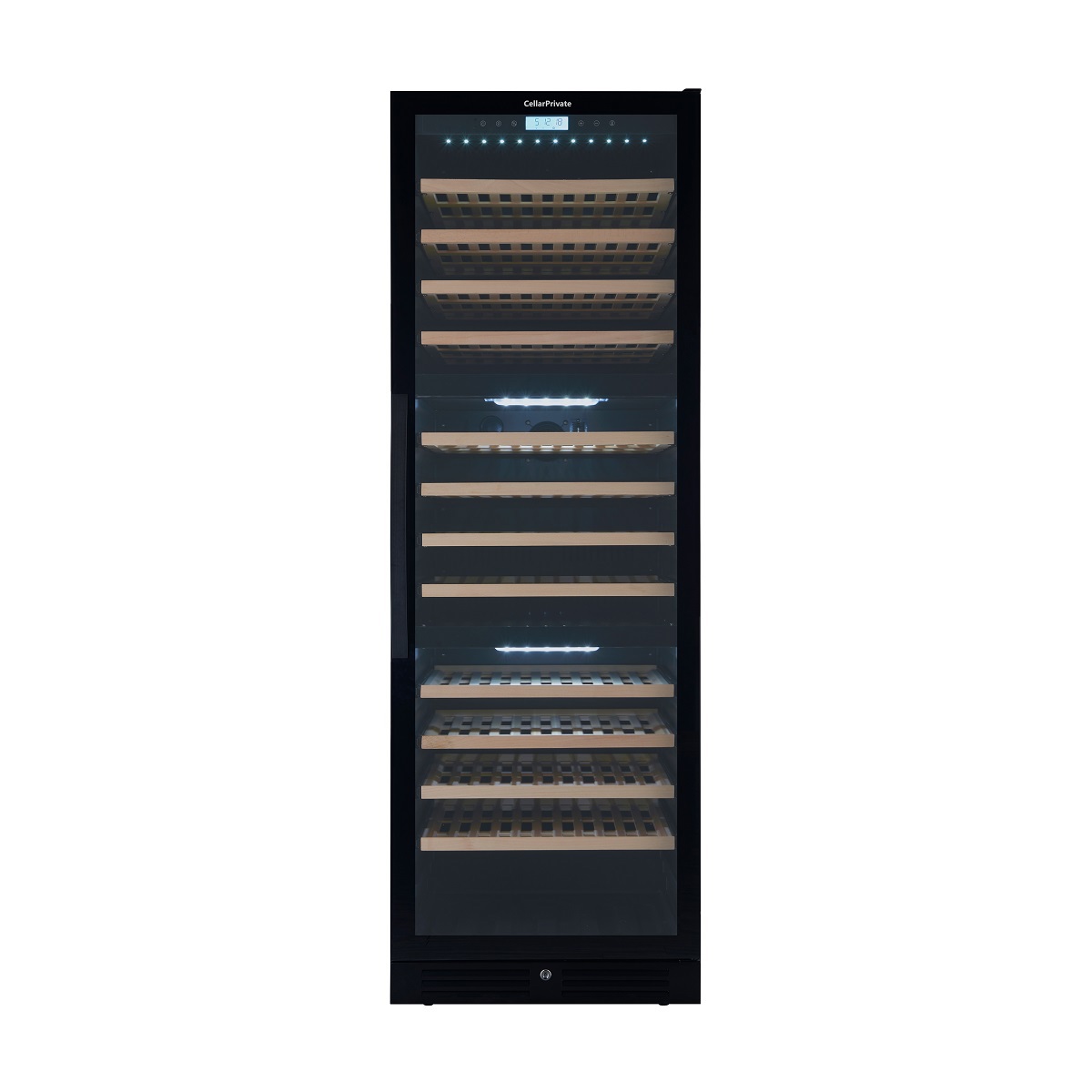 Изображение товара Винный шкаф Cellar Private CP154-3TB для 143 бутылок черный встраиваемый трёхзонный холодильник