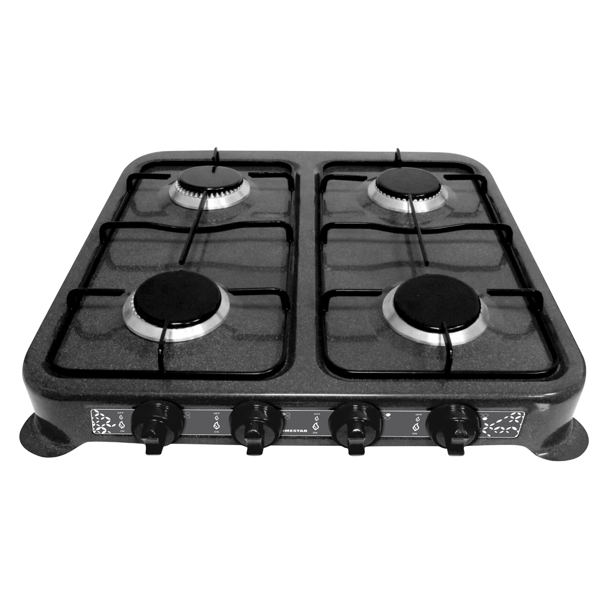 Изображение товара Газовая настольная плита Homestar 003701 4 конфорки серый компактная