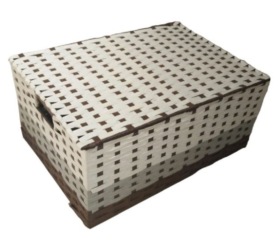 Изображение товара Корзина Storidea HXL15-B088 L из бумаги венге/бежевый для хранения