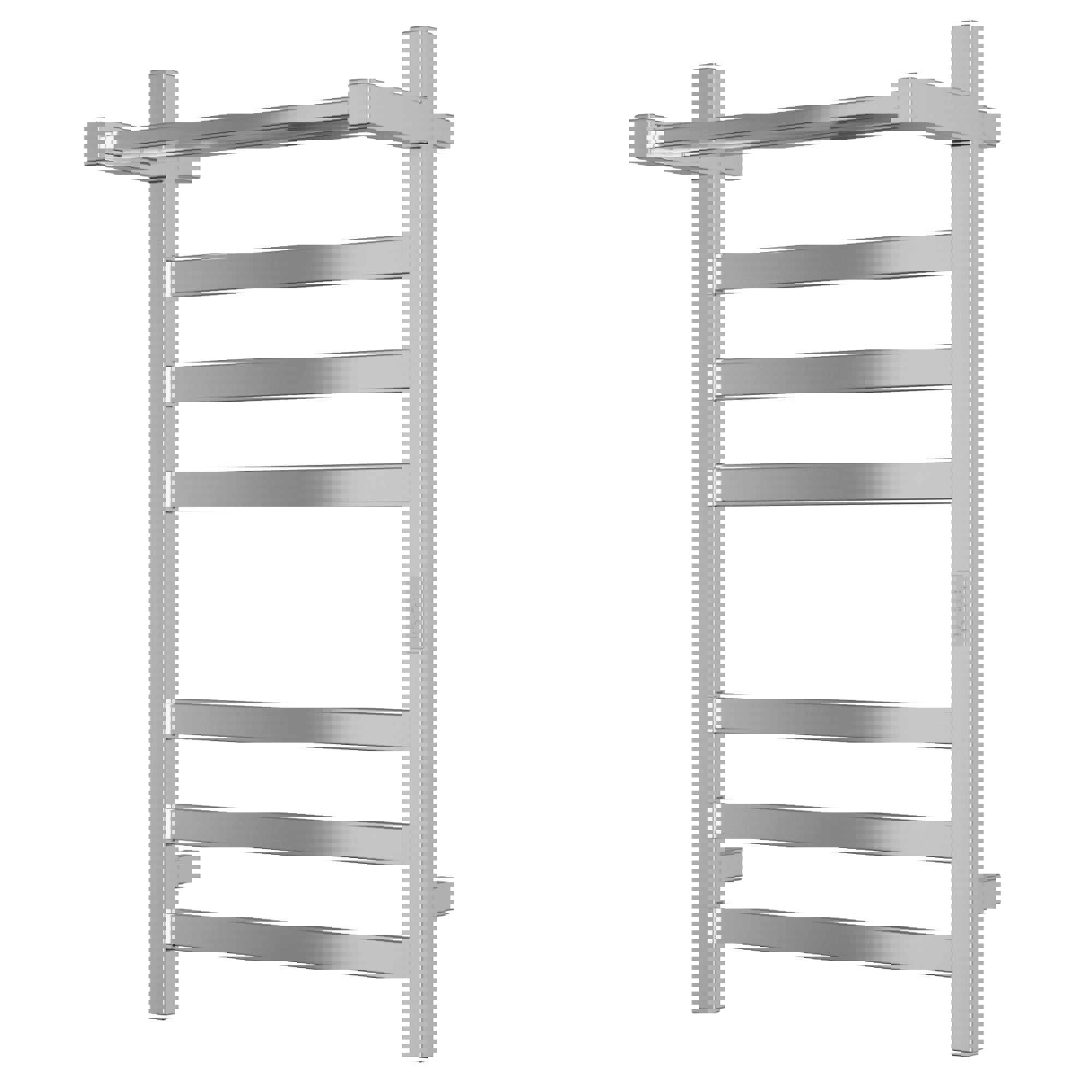 Изображение товара Полотенцесушитель электрический Bauedge Hotel Shelf П6 500x800 мм 117 Вт с полкой лесенка цвет хром