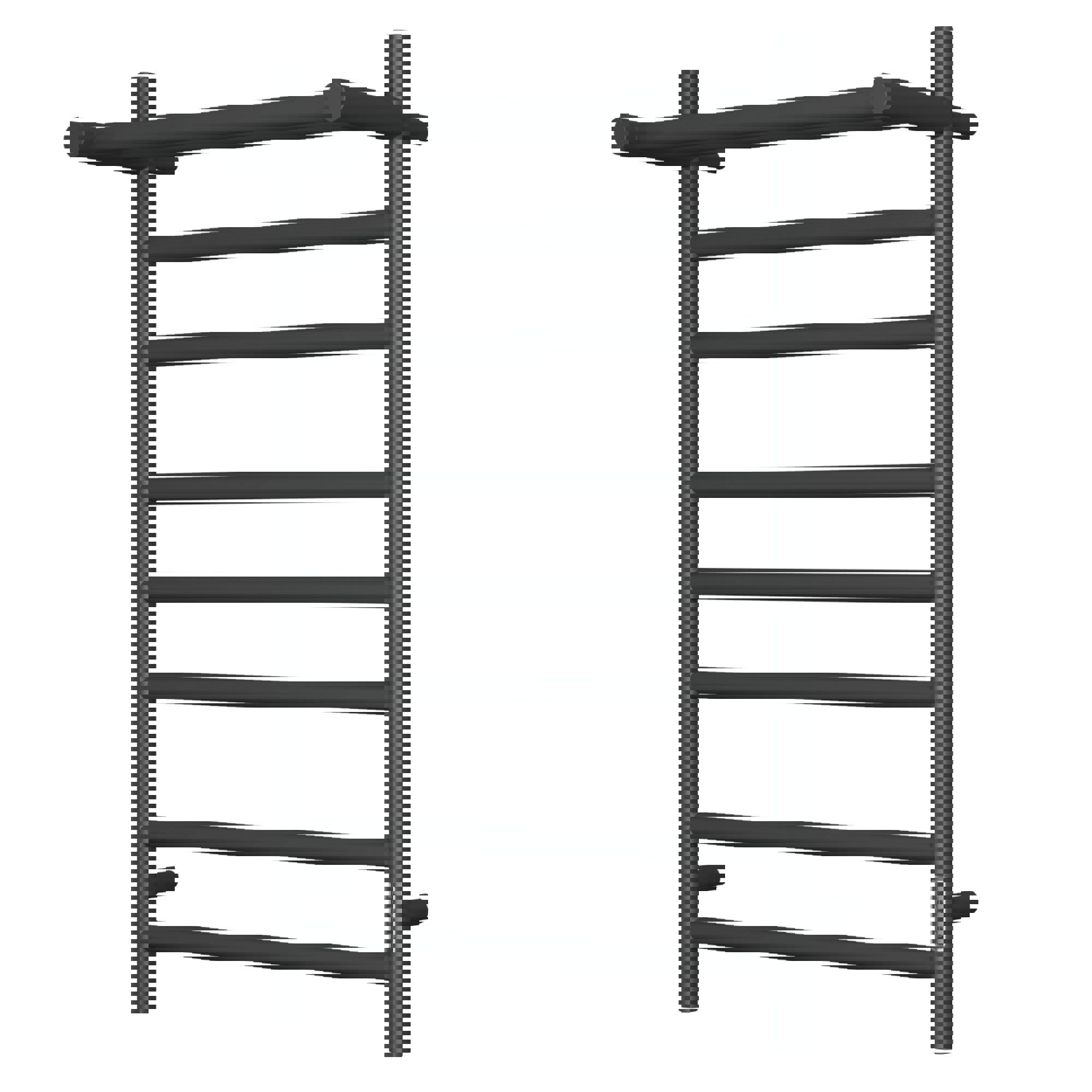 Изображение товара Полотенцесушитель электрический BAUEDGE Stil с полкой черный матовый