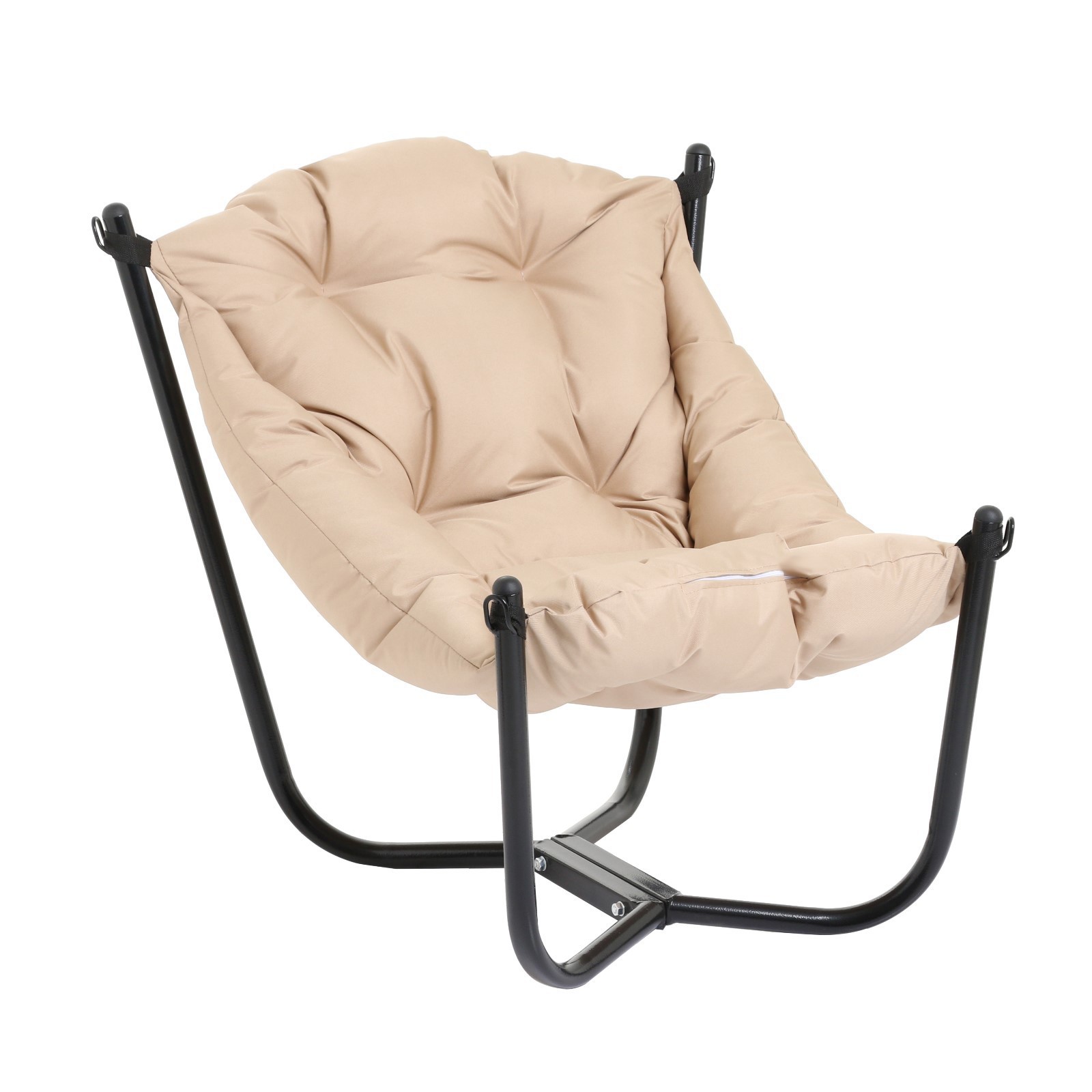 Изображение товара Кресло садовое M-GROUP Чил черное с подушкой 77 см х 86 см х 26 см