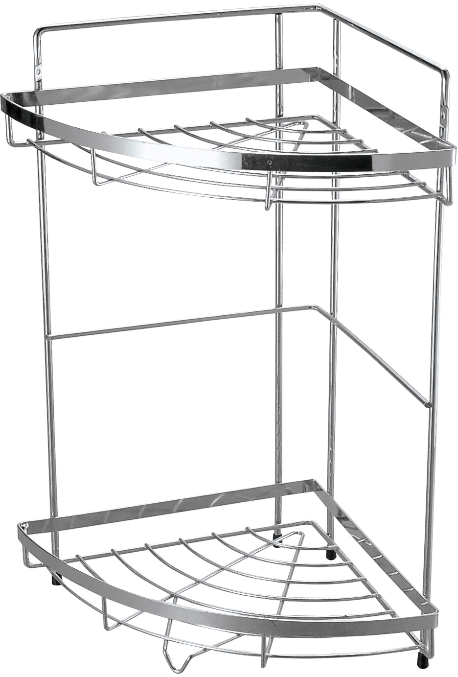 Изображение товара Полка угловая двухъярусная COZY-CR-2, размер: 24.5x24.5x38см