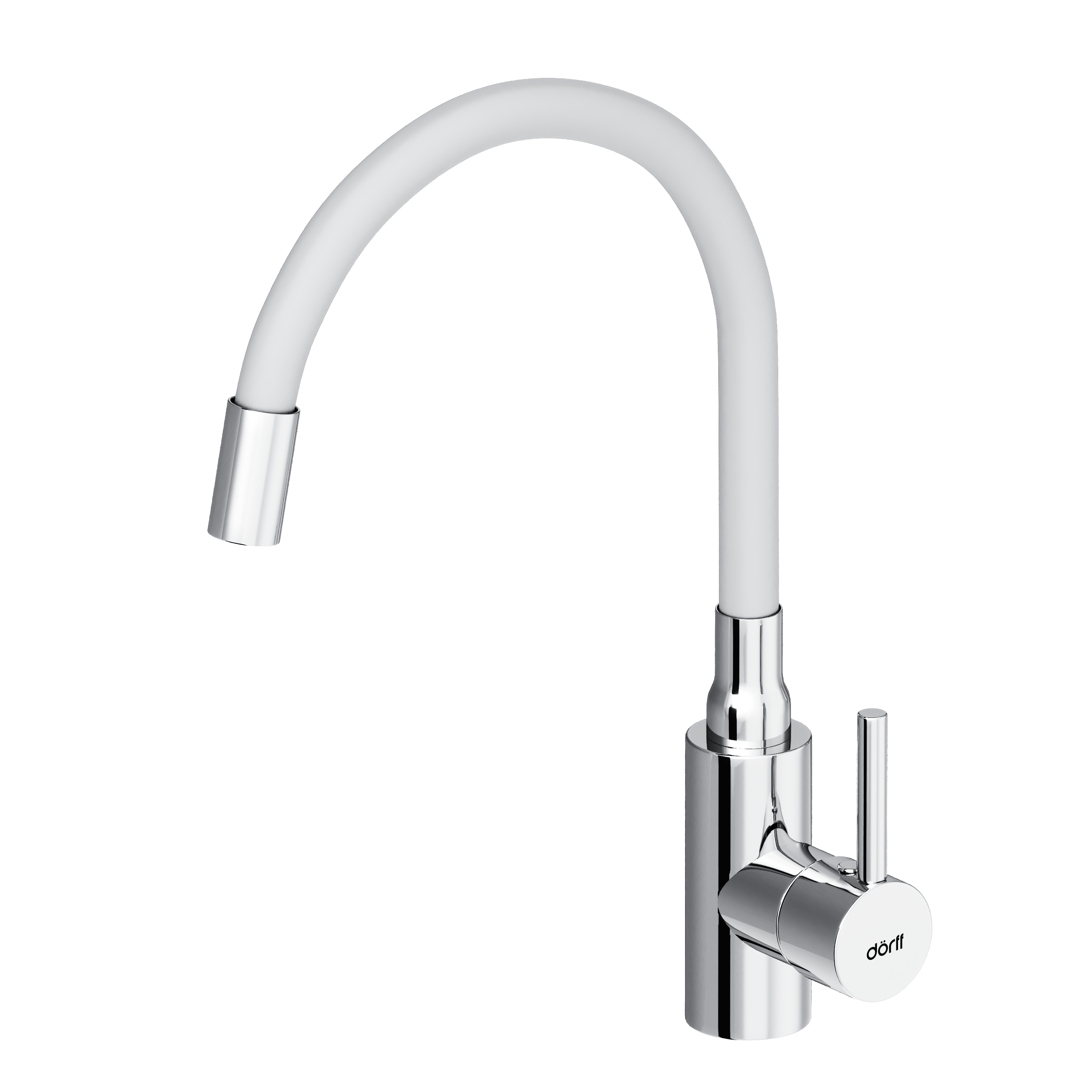 Изображение товара Современный однорычажный смеситель для кухни Dorff Logic из нержавеющей стали