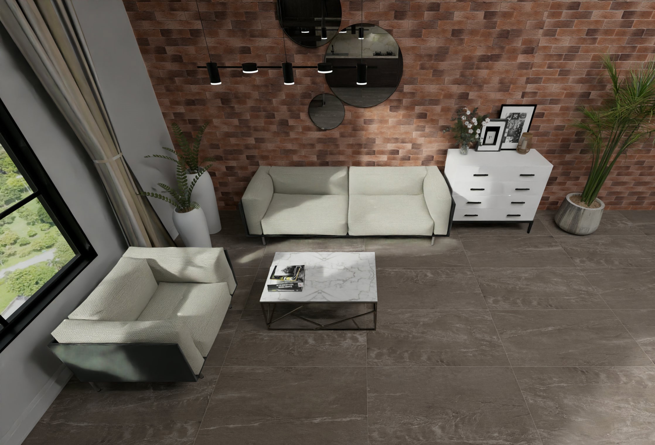 Изображение товара Керамогранит Idalgo Home CF049 600x1200 мм темно-коричневый для интерьеров и фасадов