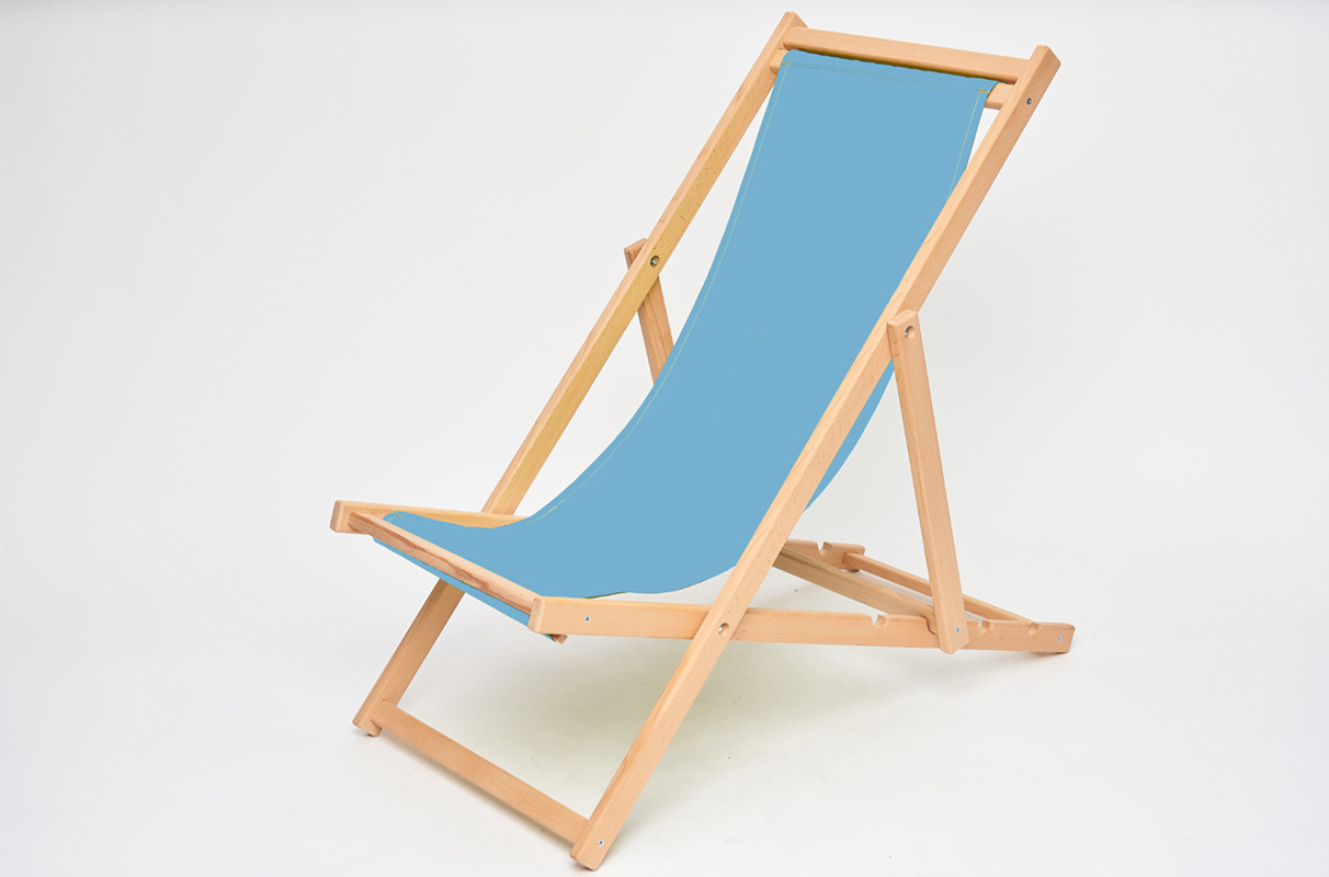 Изображение товара Складной деревянный шезлонг YA!GIFT 12493YG надежный для дачи и отдыха