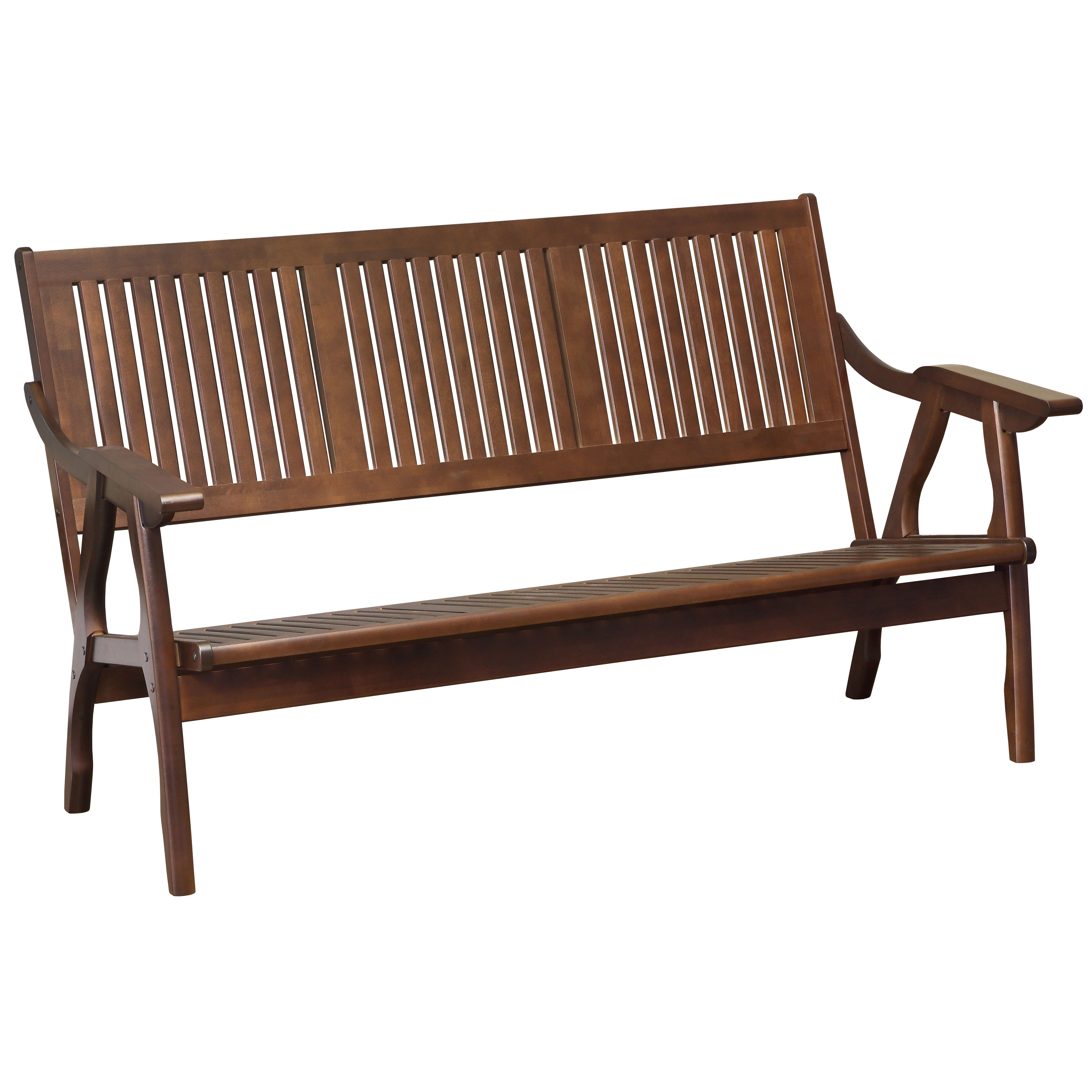 Изображение товара Скамья садовая Мебелик 7756 из массива дерева 159x82x90 см