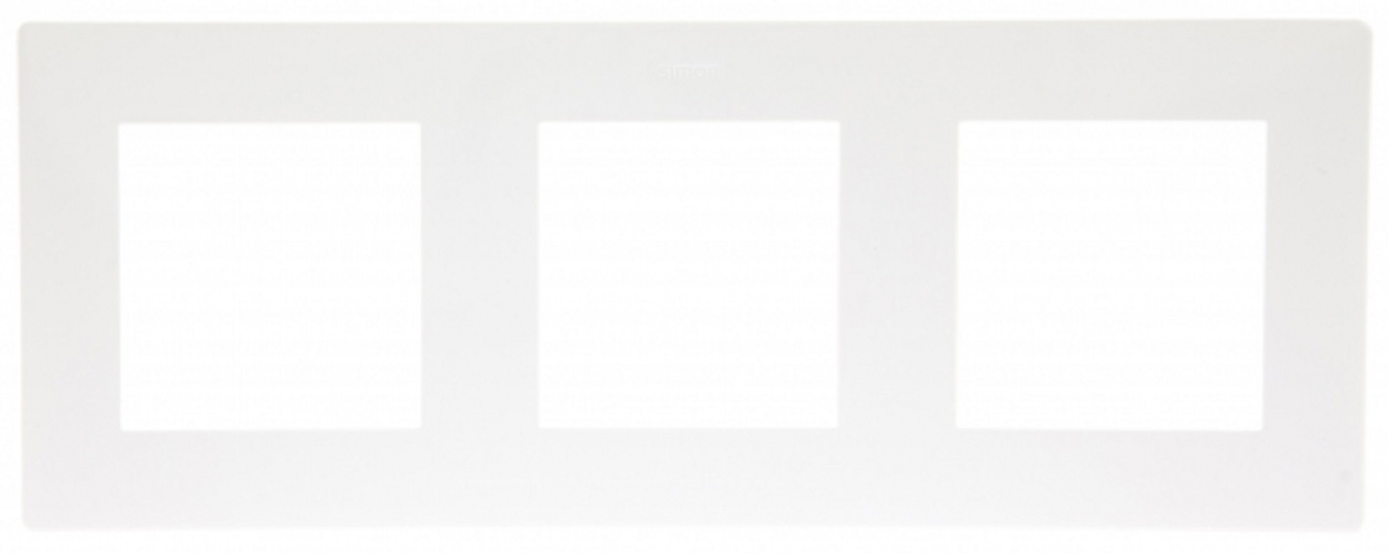 Изображение товара SIMON Рамка 3 поста 2400630-030 белая для розеток и выключателей 260x90x70