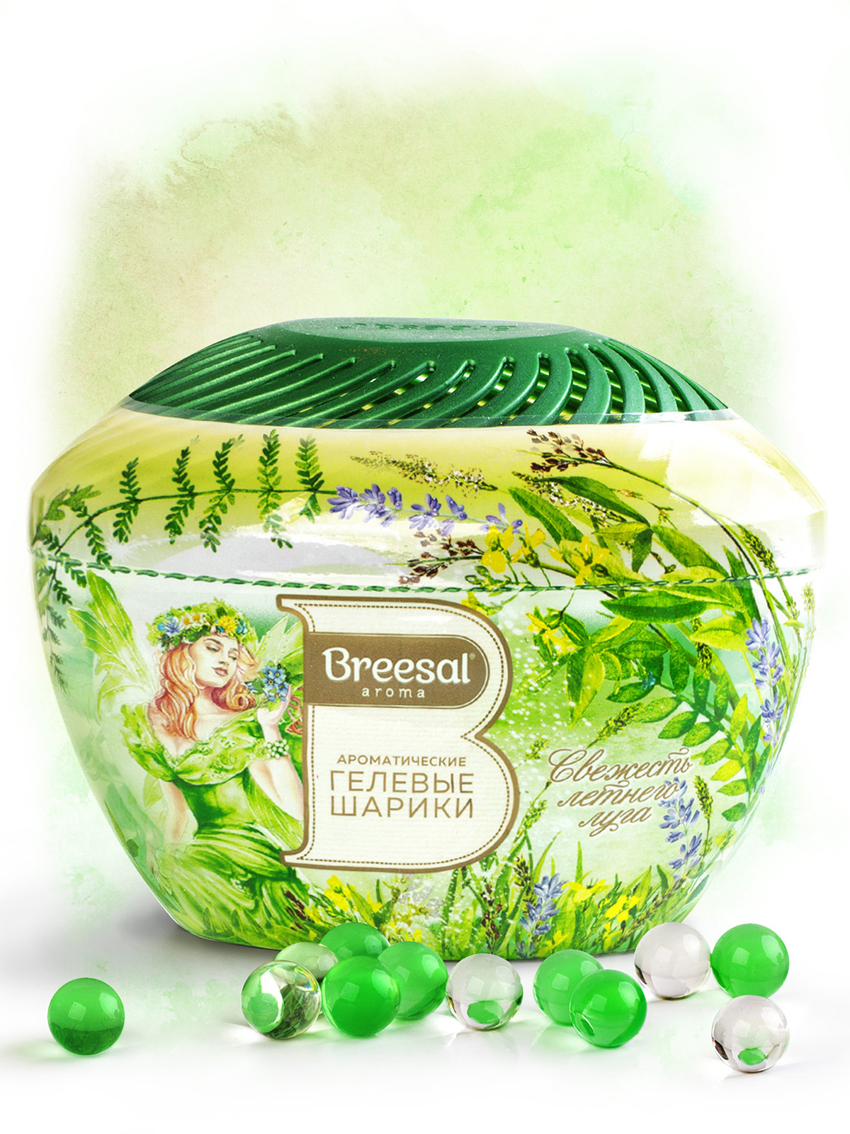 Изображение товара Ароматические гелевые шарики Breesal Aroma Drops Свежесть летнего луга B/25001