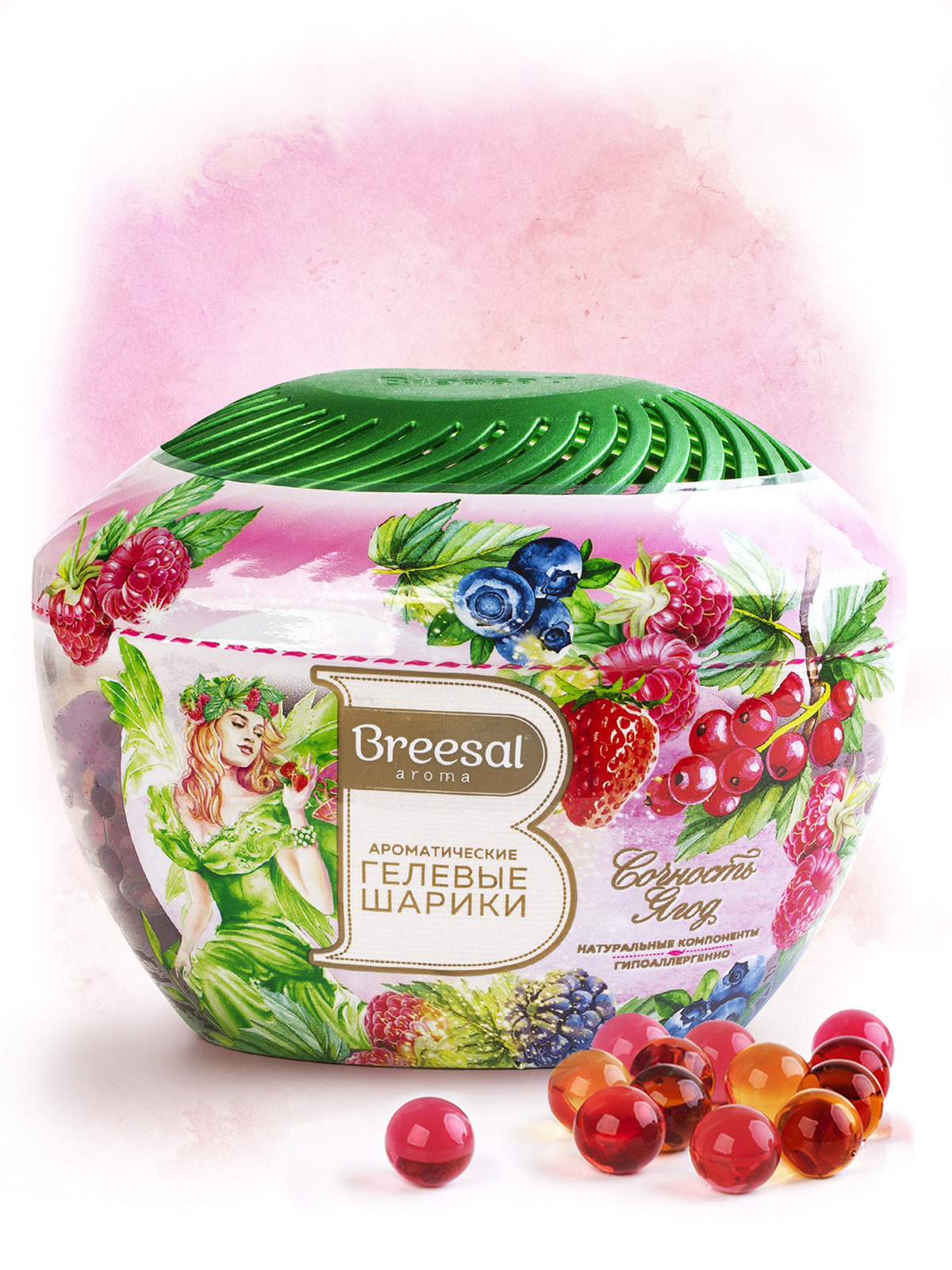 Изображение товара Ароматические гелевые шарики Breesal Aroma Drops Сочность ягод B/25002