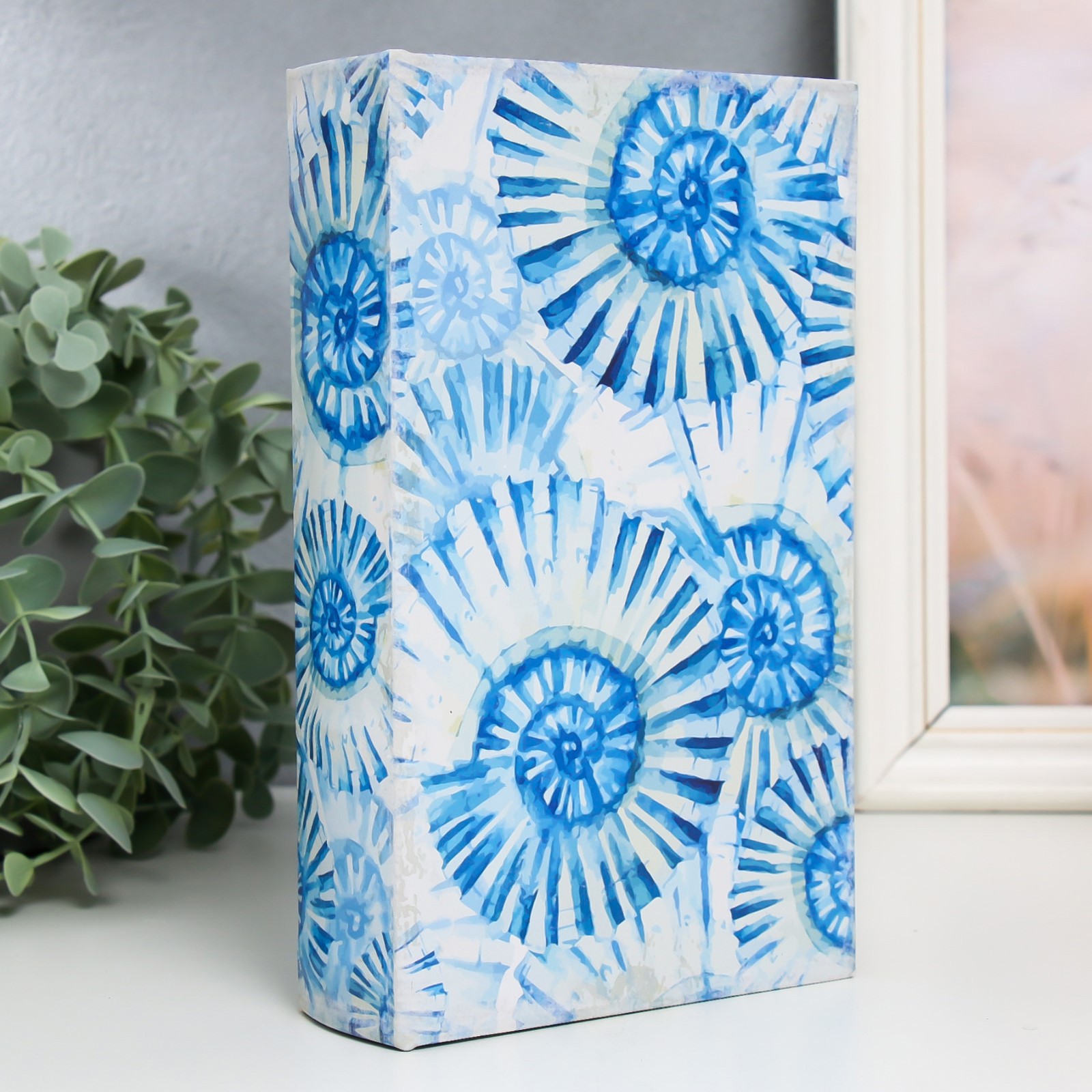 Изображение товара Шкатулка сейф-книга "Голубые ракушки" 21x13x5 см