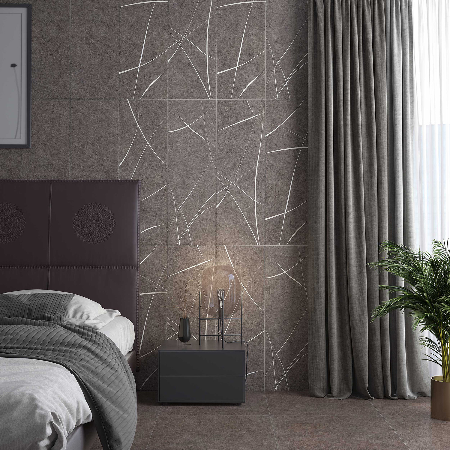 Изображение товара Керамическая плитка КЕРАМИН 00-002557 30x90см коричневая для стен