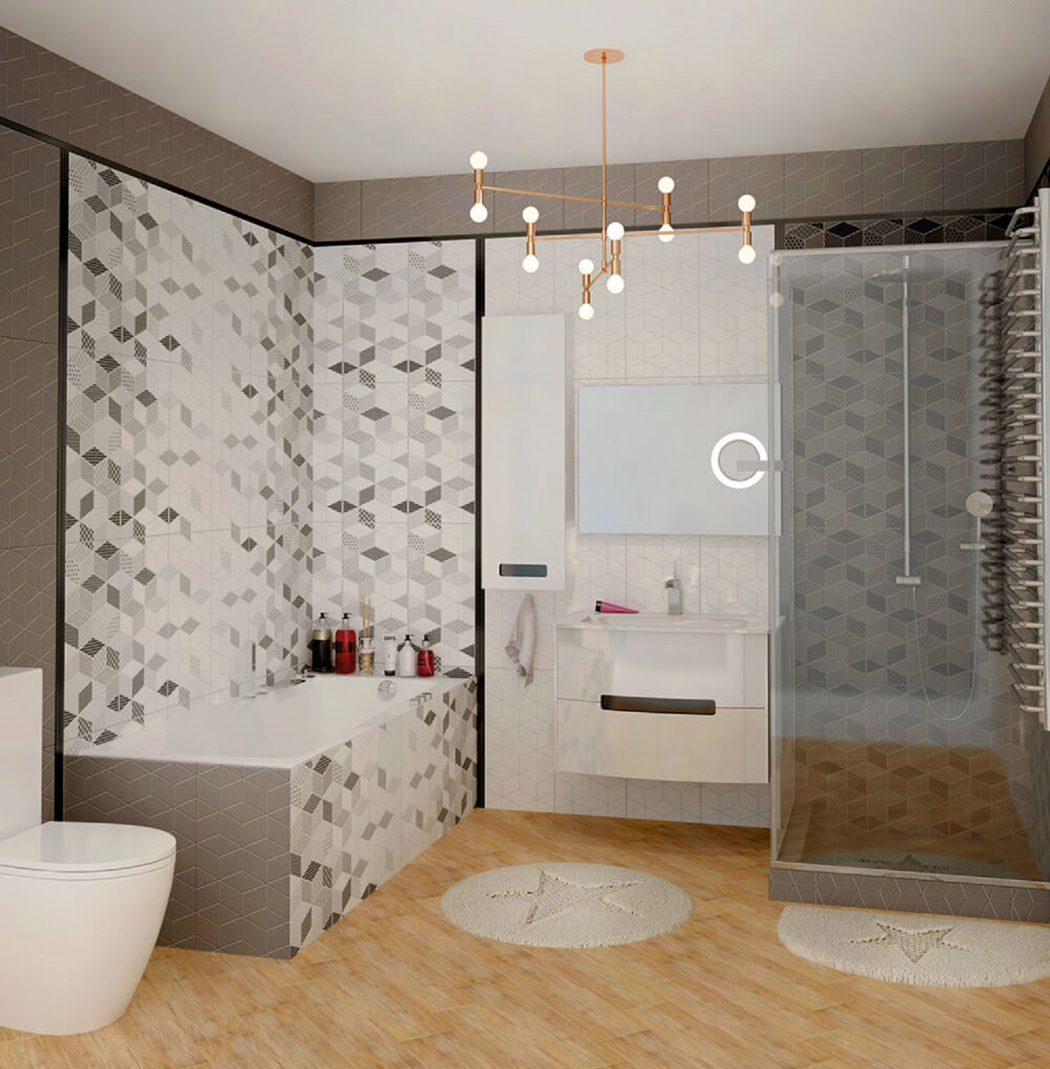 Изображение товара Керамическая плитка Keramin u00038841 30x60см 1.98 м² цвет черно-белый