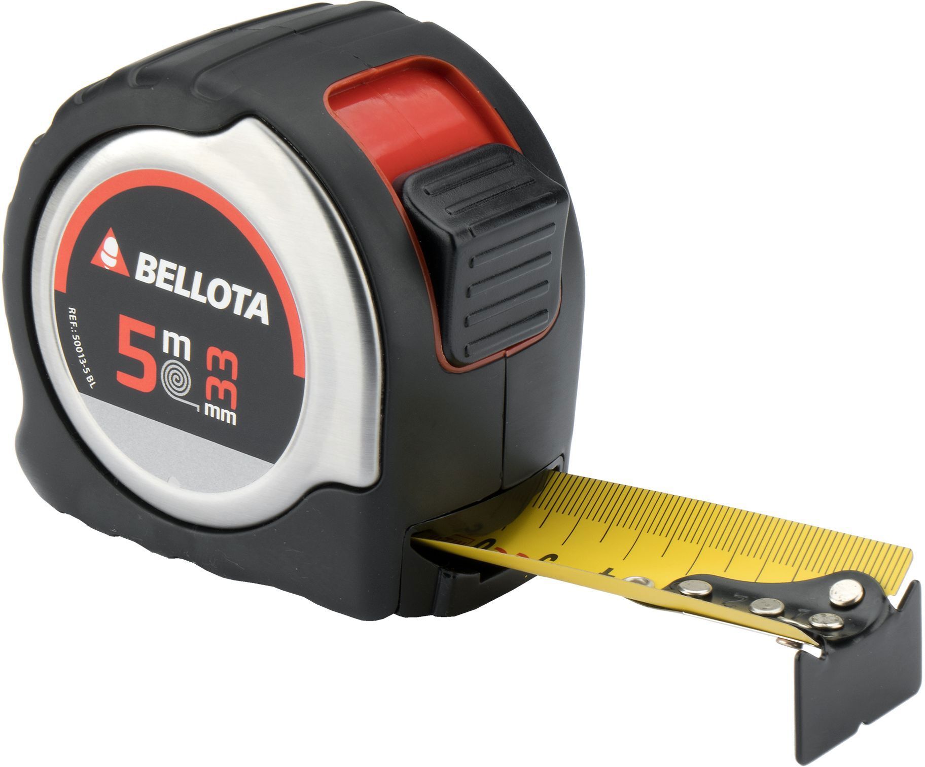 Изображение товара Рулетка Bellota 50013-5BL с двойным крючком 5 м x 33 мм, автоблокировка
