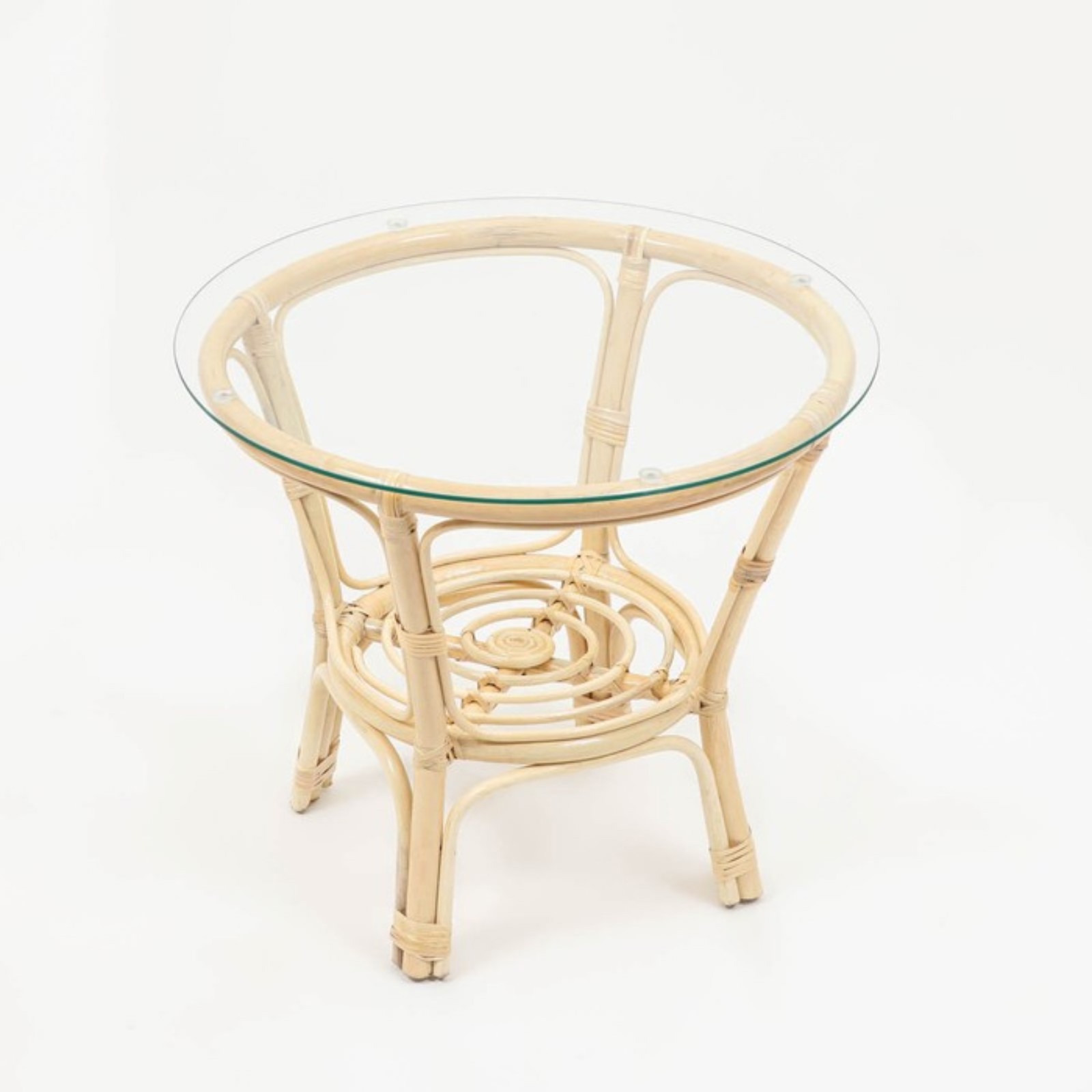 Изображение товара Садовый стол Альтернатива Индо 60 см нераздвижной ротанг бежевый