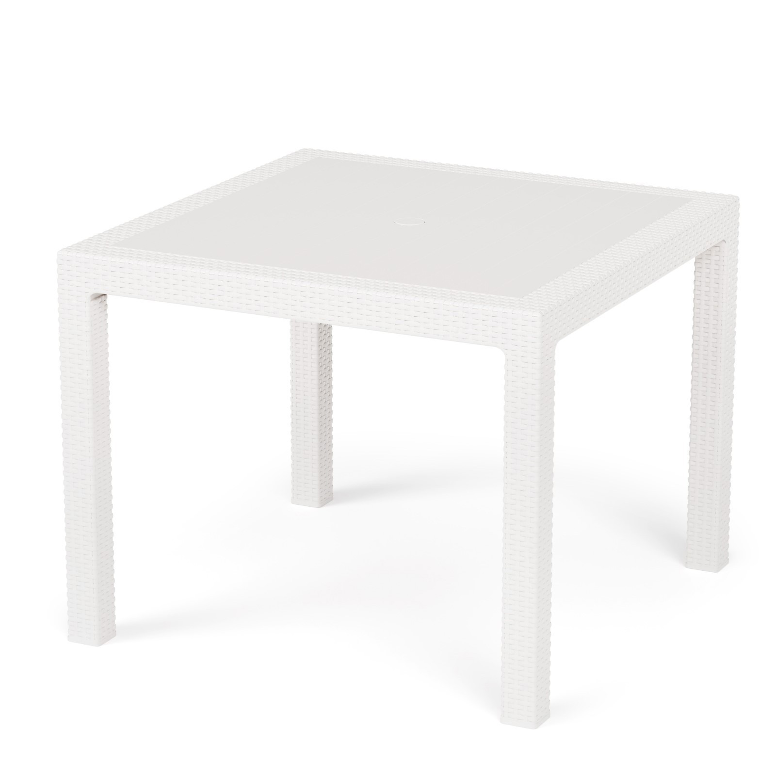 Изображение товара Нераздвижной садовый стол Альтернатива Ротанг-плюс 94 см белый