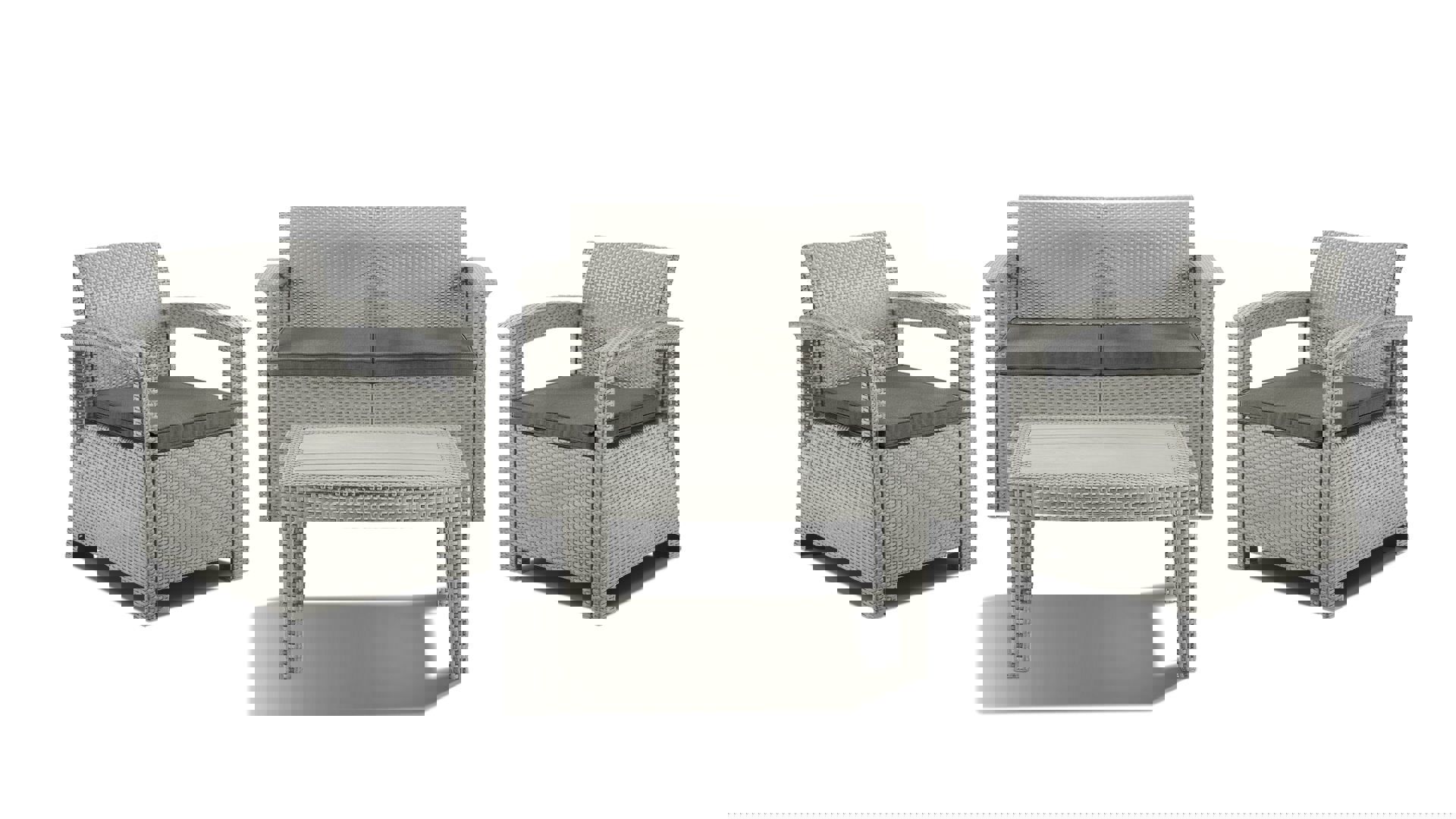 Изображение товара Комплект садовой мебели Idea LF Soft beige из пластика с подушками для отдыха на улице