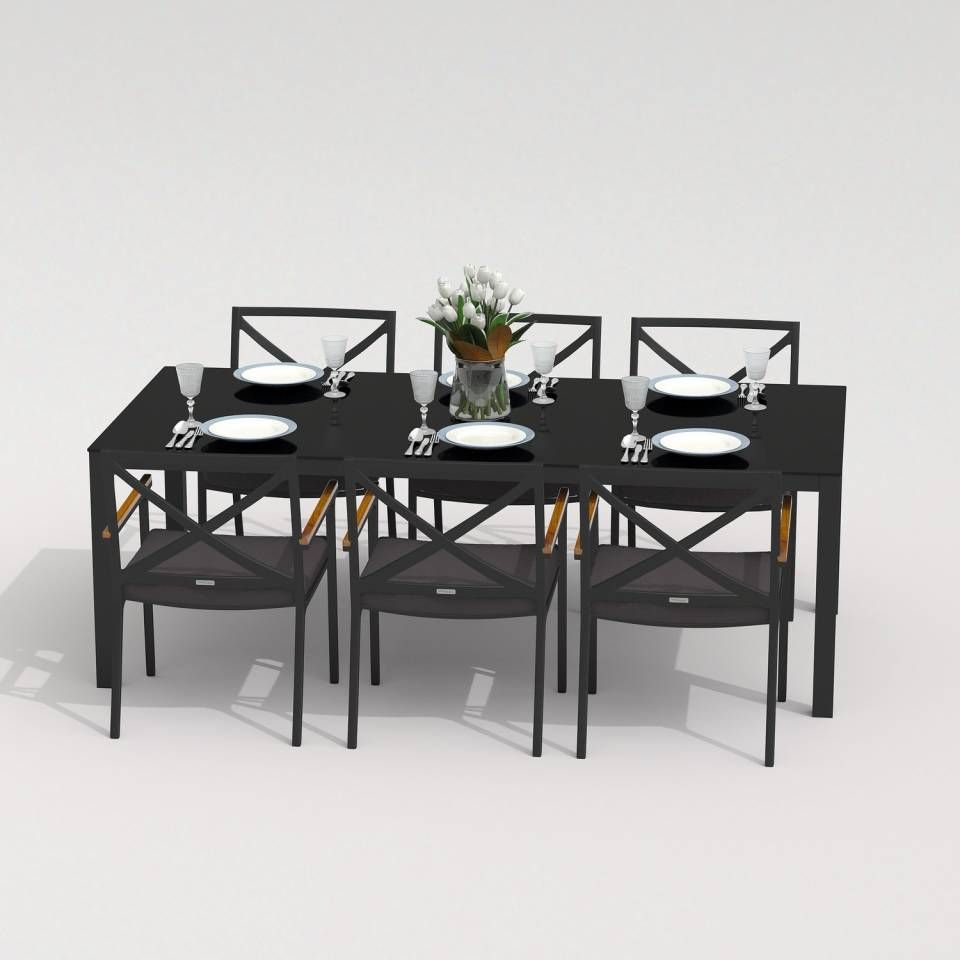 Изображение товара Садовая мебель для отдыха Ideal patio Cana Festa 220 dark алюминий 6 мест