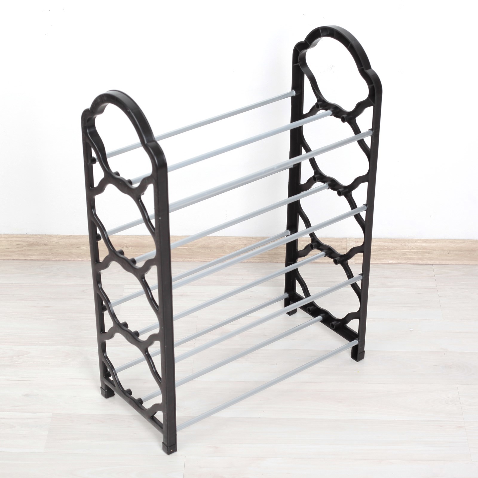 Изображение товара Полка для обуви Доляна 42x58x19 см металлическая, 6 пар, черная