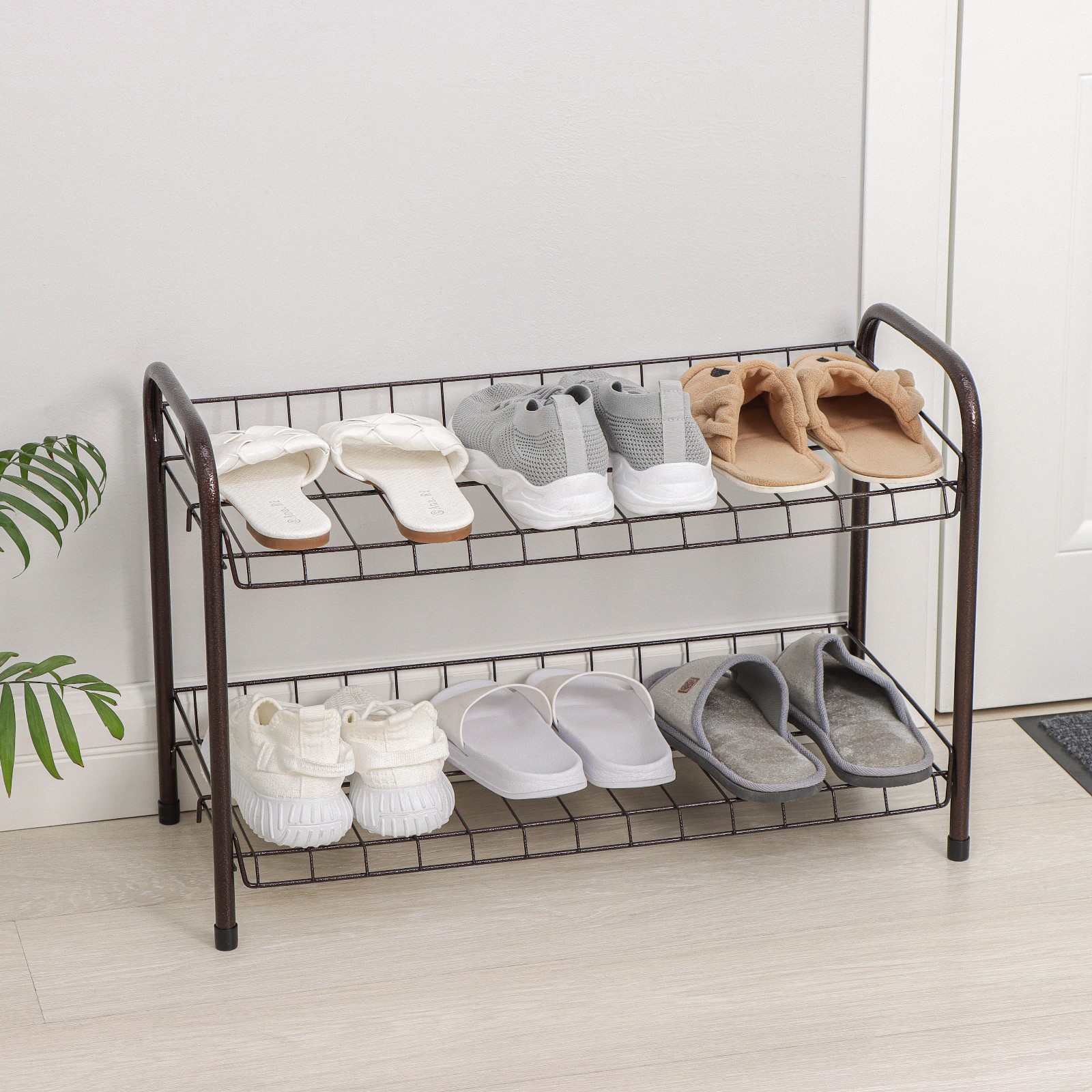 Изображение товара Полка для обуви Nika 66x44x28 см металлическая медная антикраткая