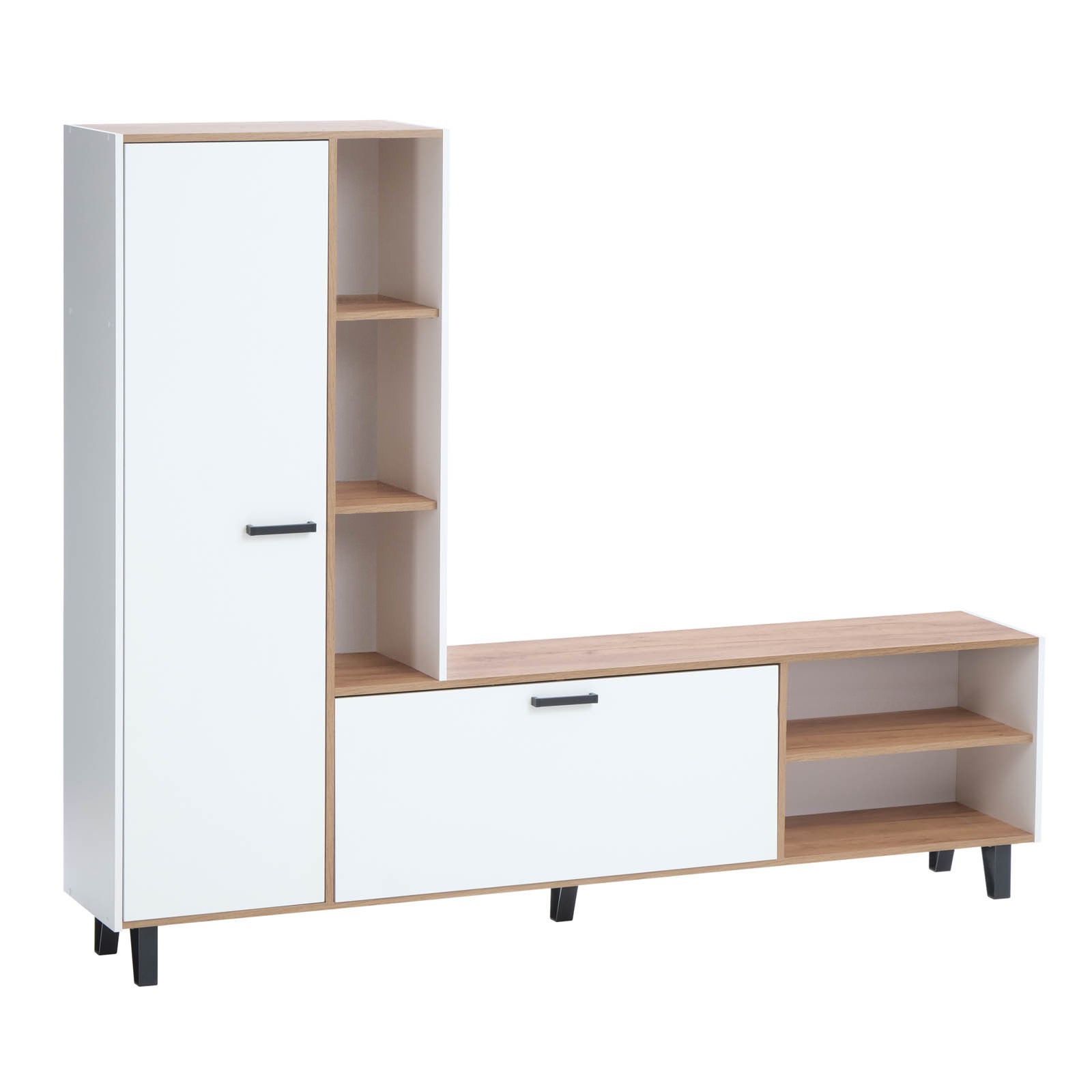 Изображение товара Тумба под телевизор Клик мебель Анриал 210x170x35 см ЛДСП белый