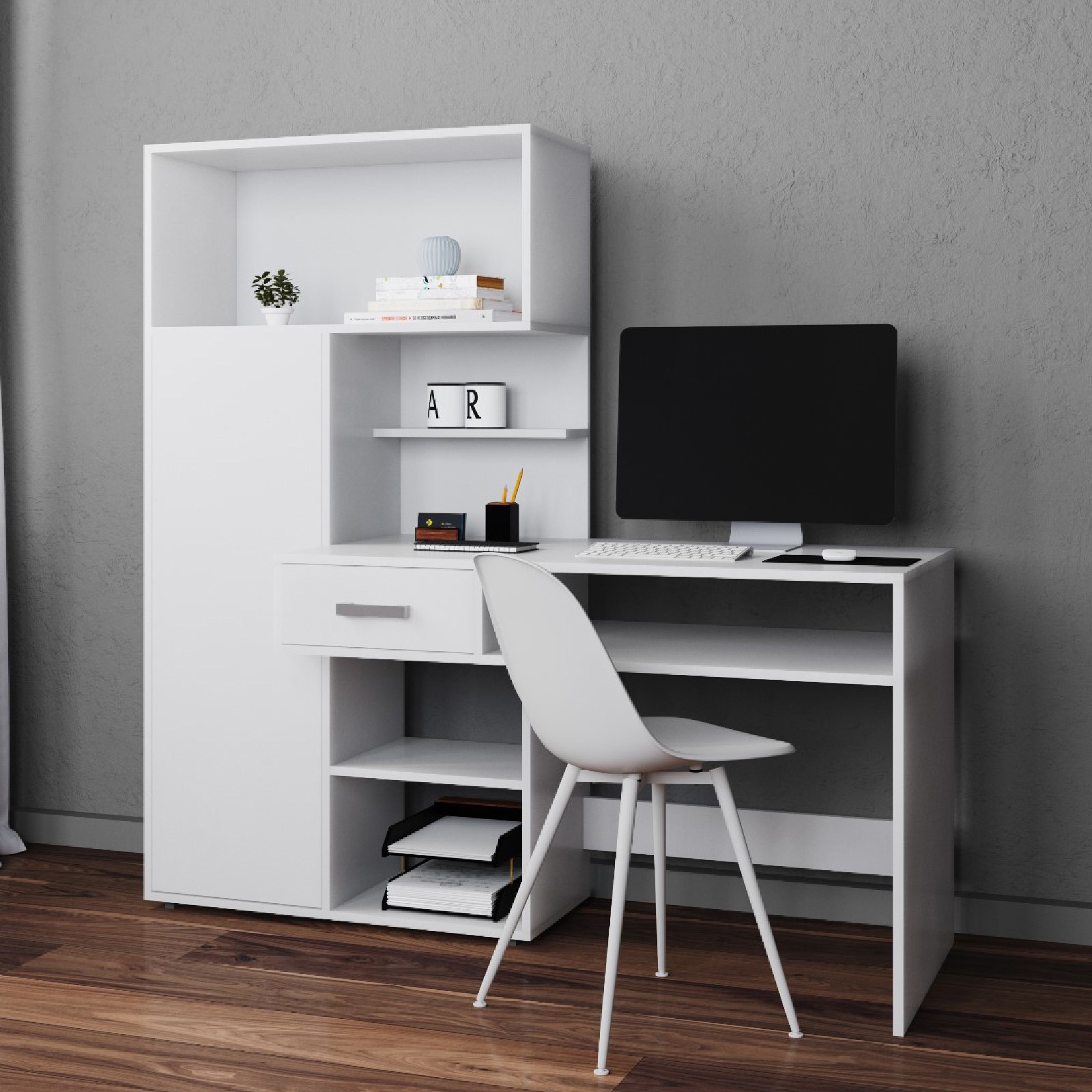 Изображение товара Стол многофункциональный Клик мебель ЕАЭС N RU Д-RU.РА01.В.53767/21 150x149.3x58 см ЛДСП цвет белый