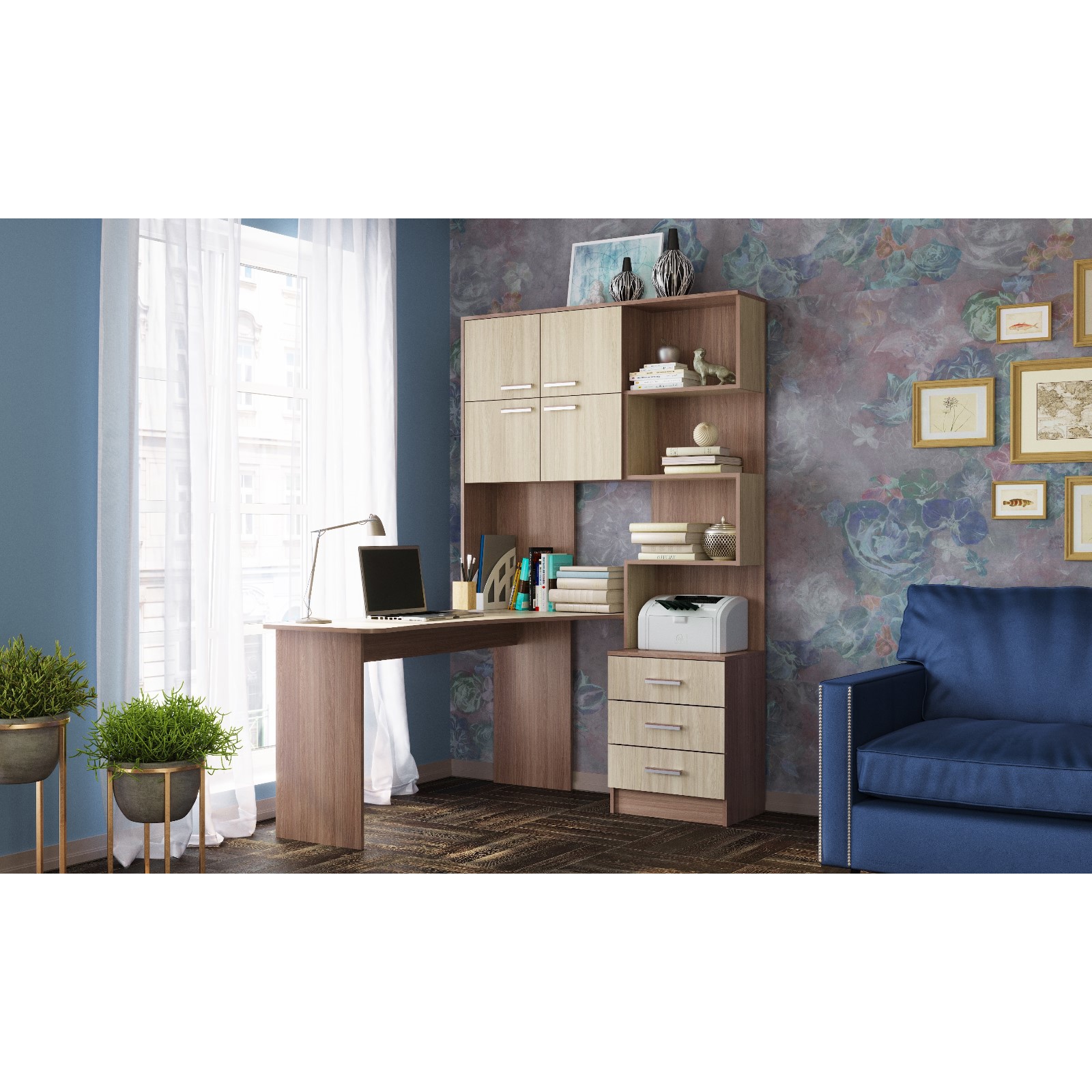 Изображение товара Стол многофункциональный Handis ЕАЭС N RU Д-RU.РА01.В.44875/21 128x200x145 см ЛДСП цвет ясень шимо светлый