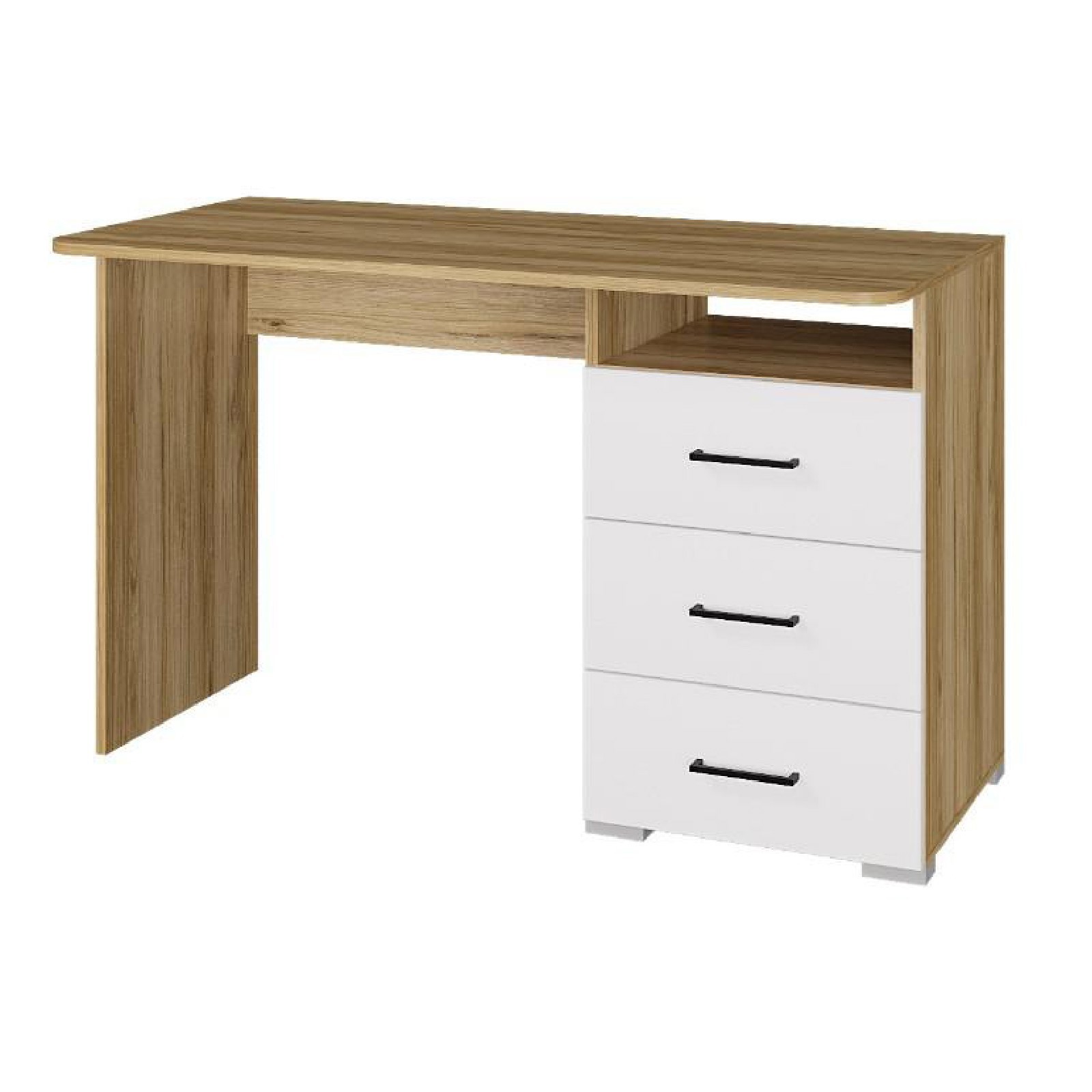 Изображение товара Многофункциональный офисный стол КЛИК МЕБЕЛЬ белый ЛДСП 120x75x59.6 см с ящиками