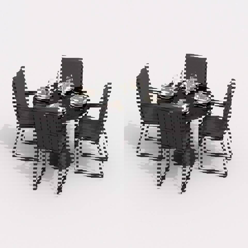 Изображение товара Набор садовой мебели для отдыха DIVA ALBA бренда IDEAL PATIO с алюминиевым каркасом и стеклянной ст