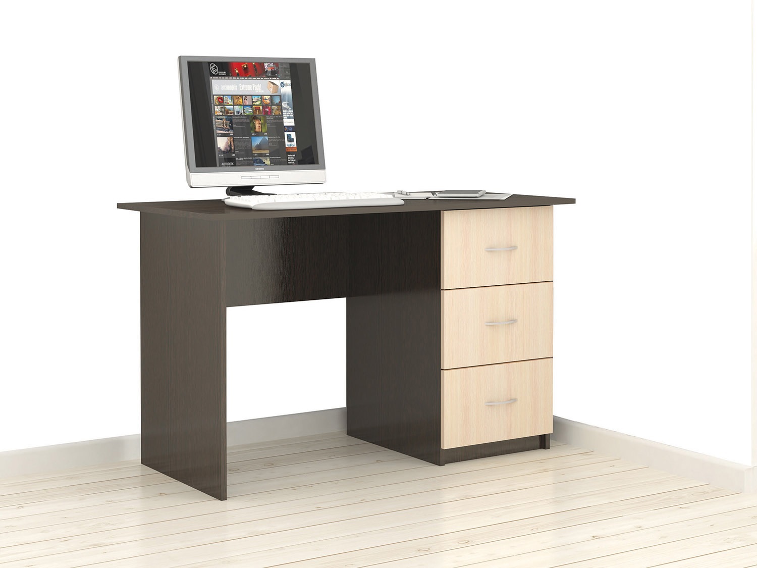 Изображение товара Компьютерный стол Тэкс Сити-1 120x75 см офисный ЛДСП венге