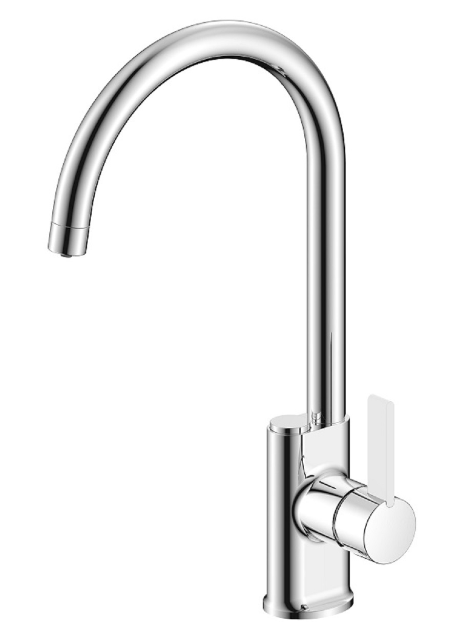 Изображение товара Однорычажный смеситель Argotech цвет белый хром 35-09L BUTTON white
