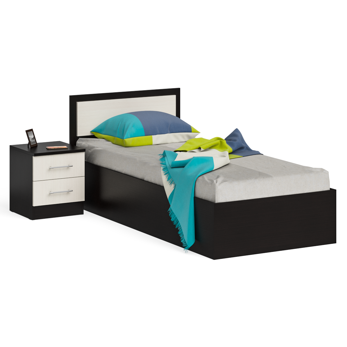 Изображение товара Кровать СВК Фиеста 135x80x204 см венге дуб лоредо современная РФ