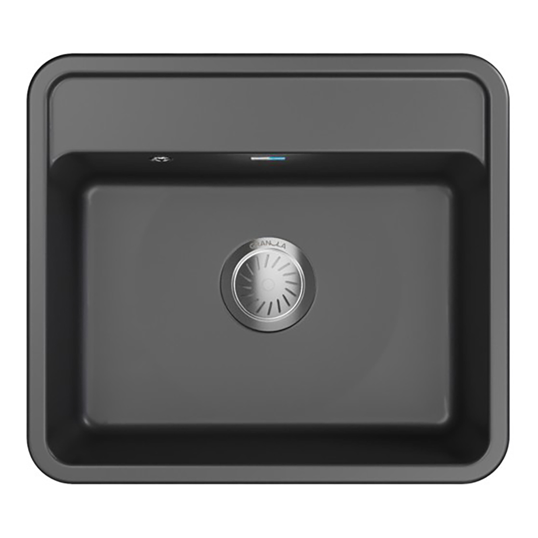 Изображение товара Накладная мойка Granula Standart 5601 56x50x21 см кварц цвет черный мрамор