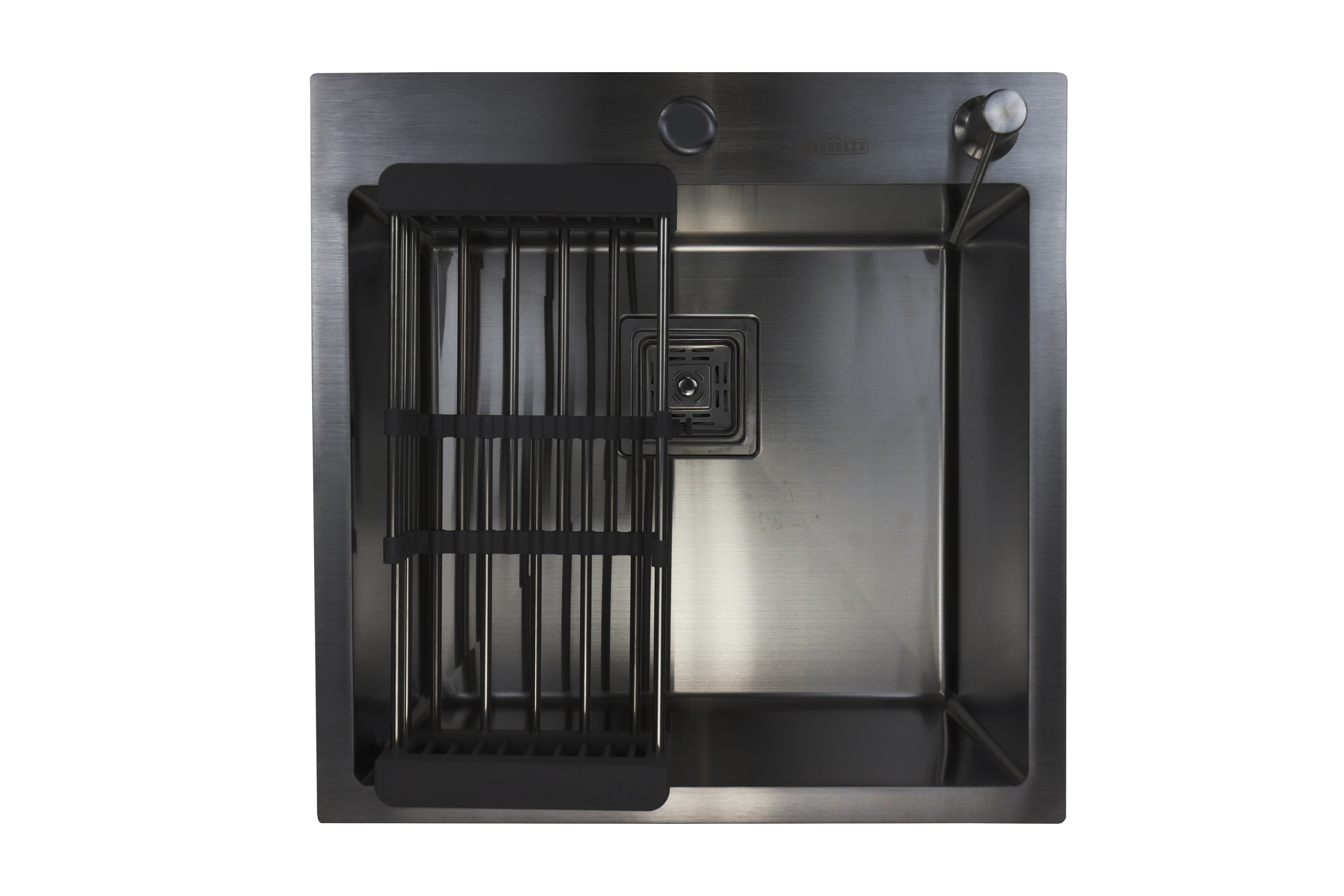 Изображение товара Врезная мойка Siriusline SL5050G-KV 50x50x21 см нержавеющая сталь цвет графит