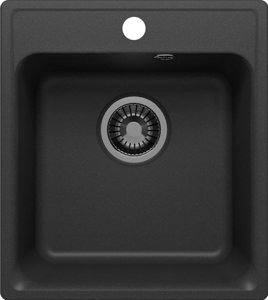 Изображение товара Врезная кухонная мойка из кварца UPERWOOD UPD-406 48x43 см черная