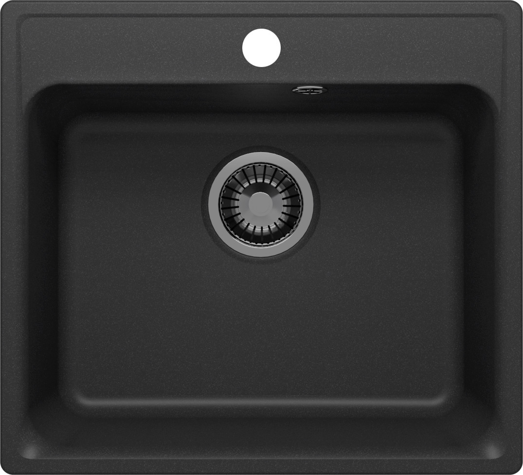 Изображение товара Врезная мойка Uperwood UPD-104 48x53x18 см кварц цвет черный