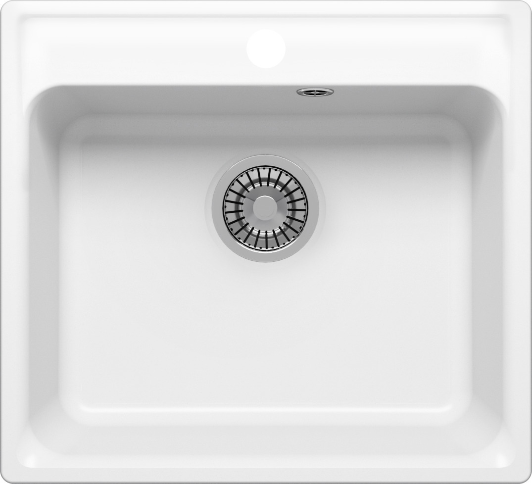 Изображение товара Врезная кухонная мойка из кварцевого песка Uperwood UPD-104 белая 48x53 см