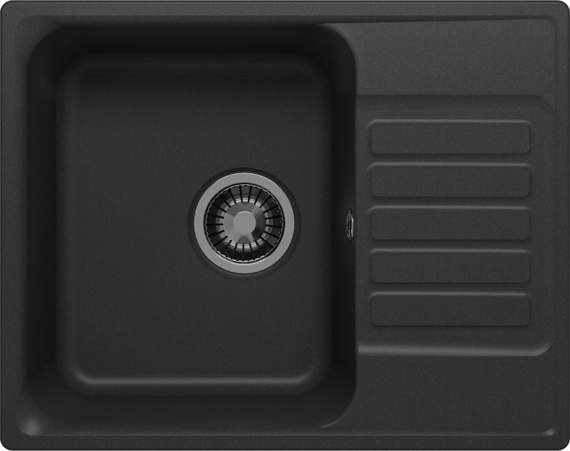 Изображение товара Врезная кухонная мойка Uperwood UPD-202 48x60 см из кварцевого песка черная