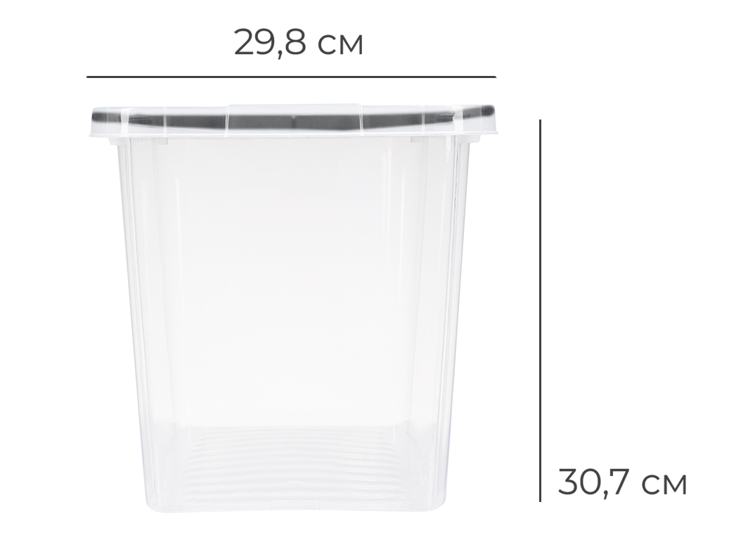 Изображение товара Контейнер Leon 30.7x43.3x29.8 см 26 л полипропилен цвет прозрачный