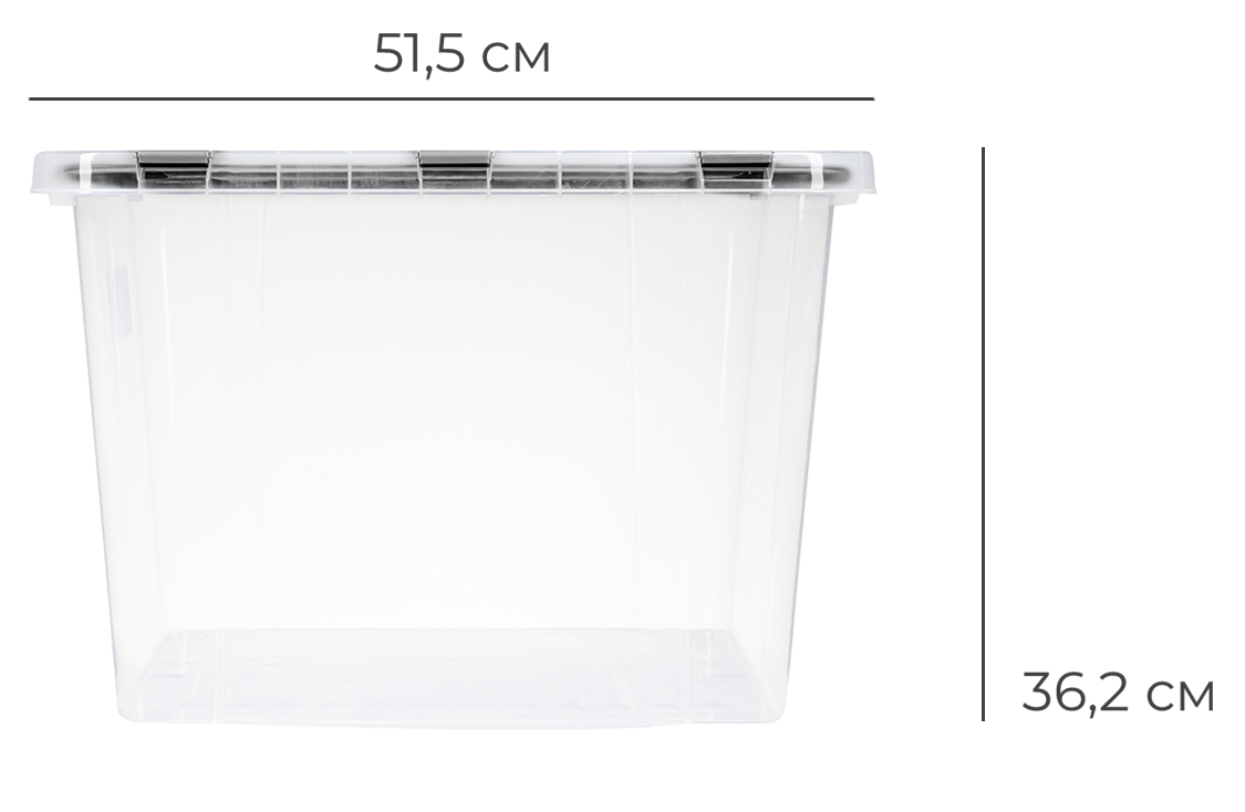 Изображение товара Контейнер Leon 36.2x51.5x34.9 см 45 л прозрачный для хранения różных вещей