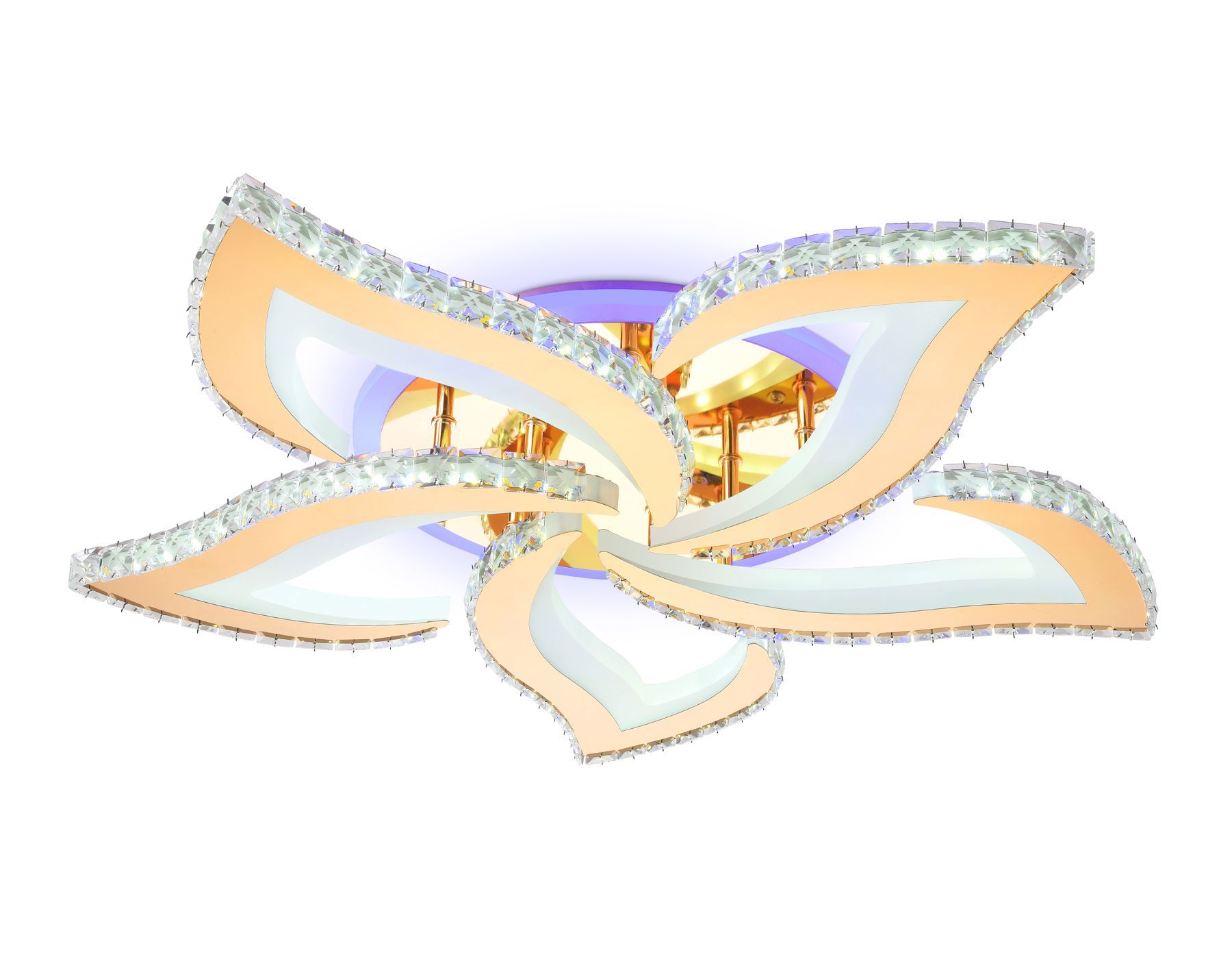 Изображение товара Люстра потолочная светодиодная AMBRELLA LIGHT FA1724 Acrylica 20 м² теплый белый свет цвет золото