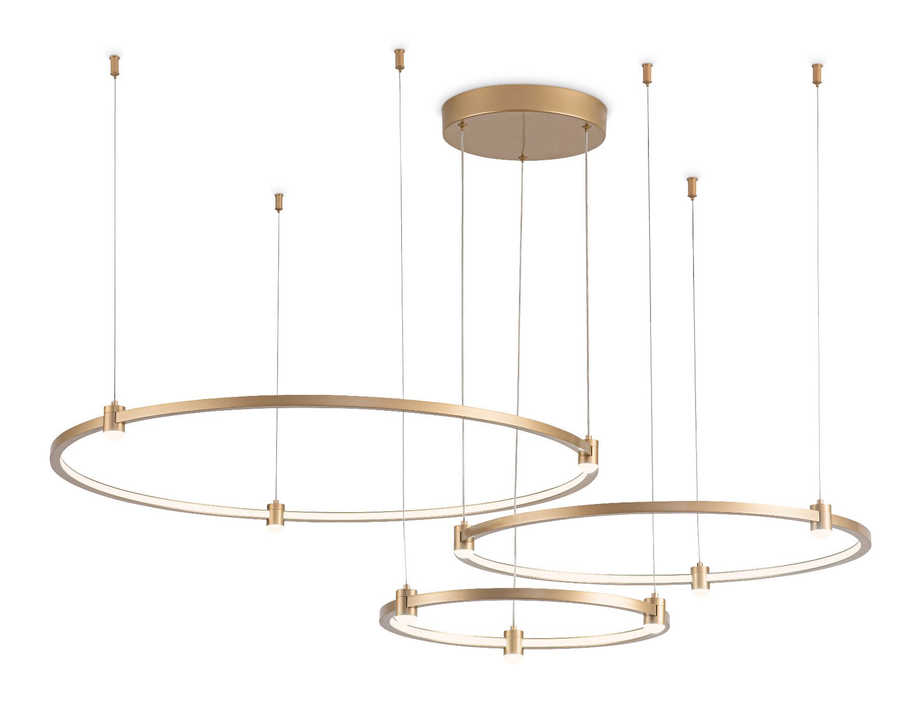 Изображение товара Люстра подвесная светодиодная AMBRELLA LIGHT FL5537 Comfort 28 м² теплый белый свет цвет золото